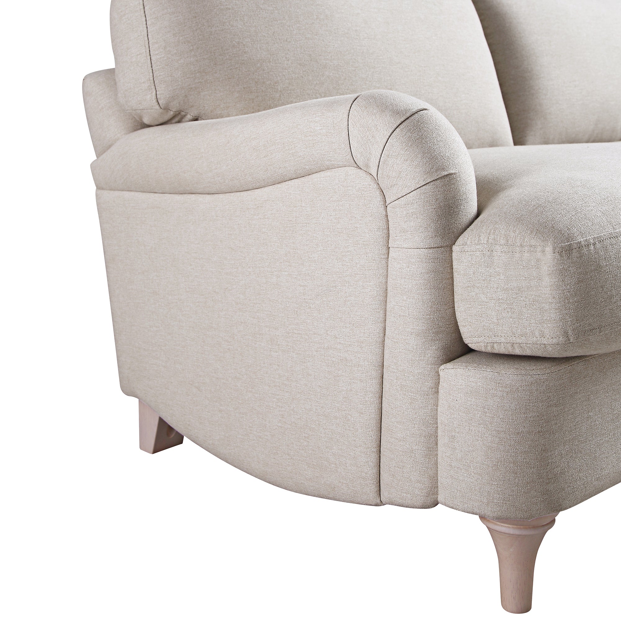 Daphnis Oatmeal Fabric Sofa, Grande Chaise Sofa Right Hand Facing - Image 11