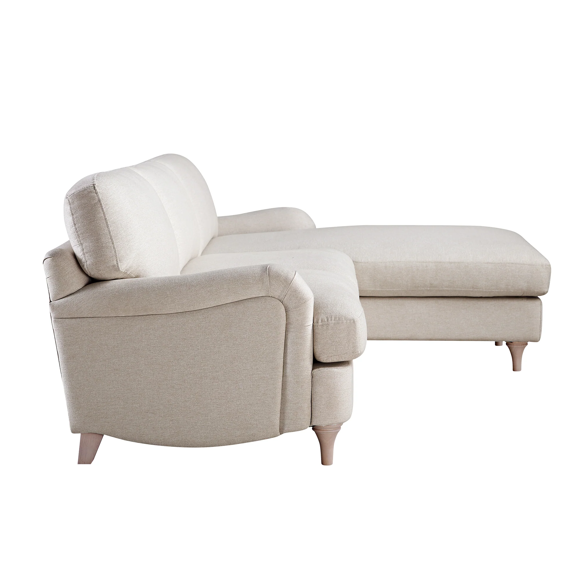 Daphnis Oatmeal Fabric Sofa, Grande Chaise Sofa Right Hand Facing - Image 8