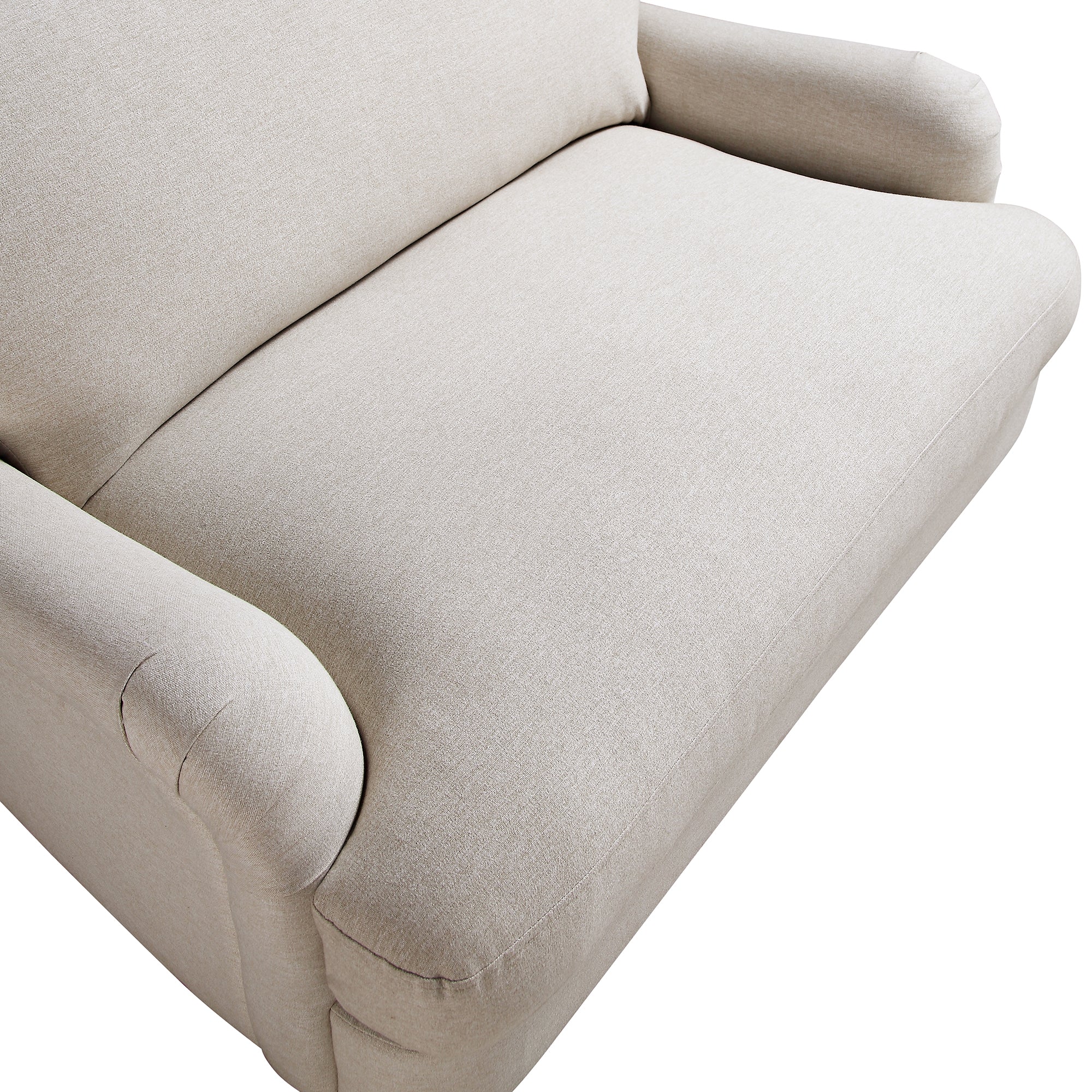 Daphnis Oatmeal Fabric Sofa, Loveseat - Image 11