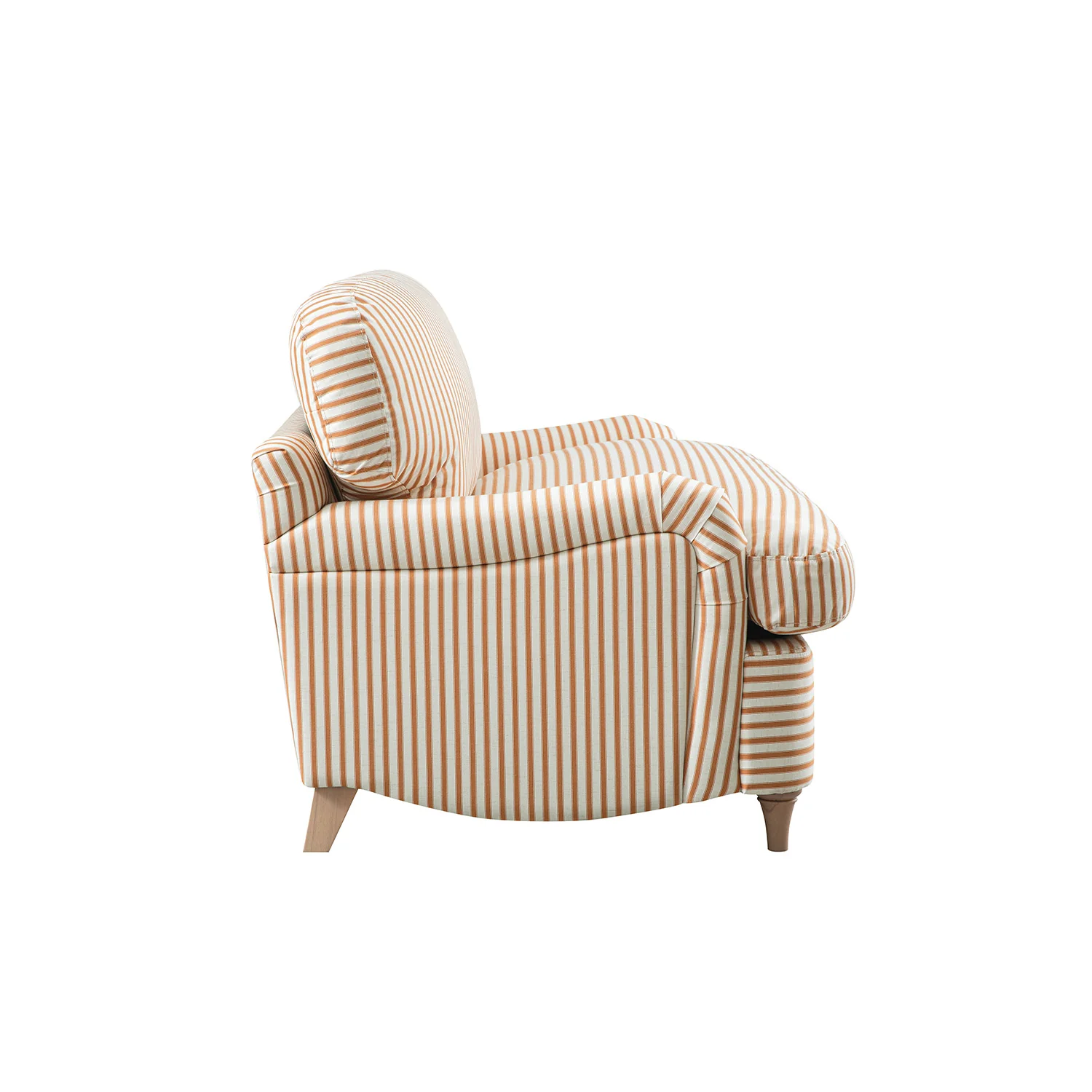Daphnis Ochre Striped Linen Blend Fabric Sofa Bed, Loveseat - Image 16