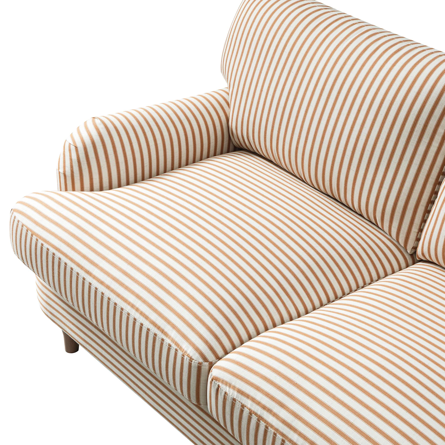 Daphnis Ochre Striped Linen Blend Sofa, 2-Seater - Image 12
