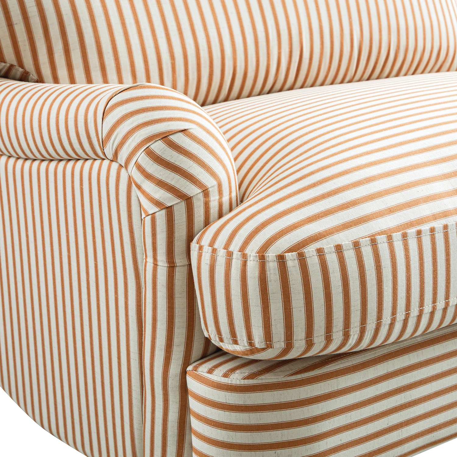 Daphnis Ochre Striped Linen Blend Sofa, 3-Seater - Image 13