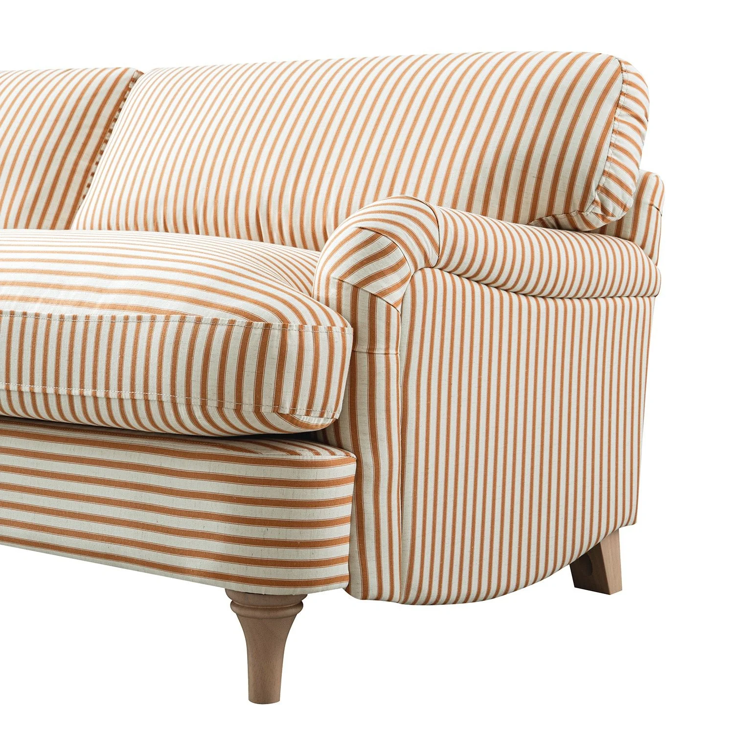 Daphnis Ochre Striped Linen Blend Sofa, 3-Seater - Image 14