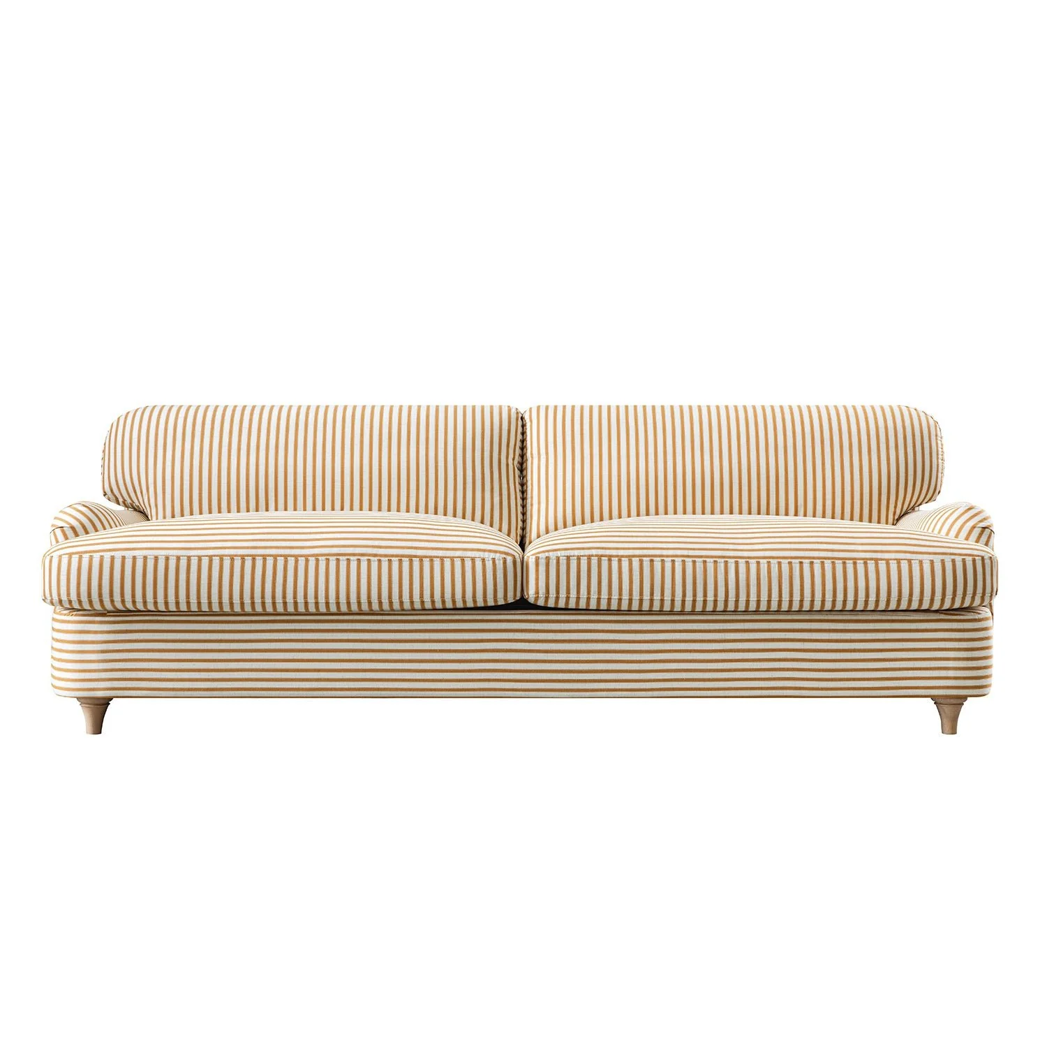 Daphnis Ochre Striped Linen Blend Sofa Bed, Large 3-Seater - Image 11