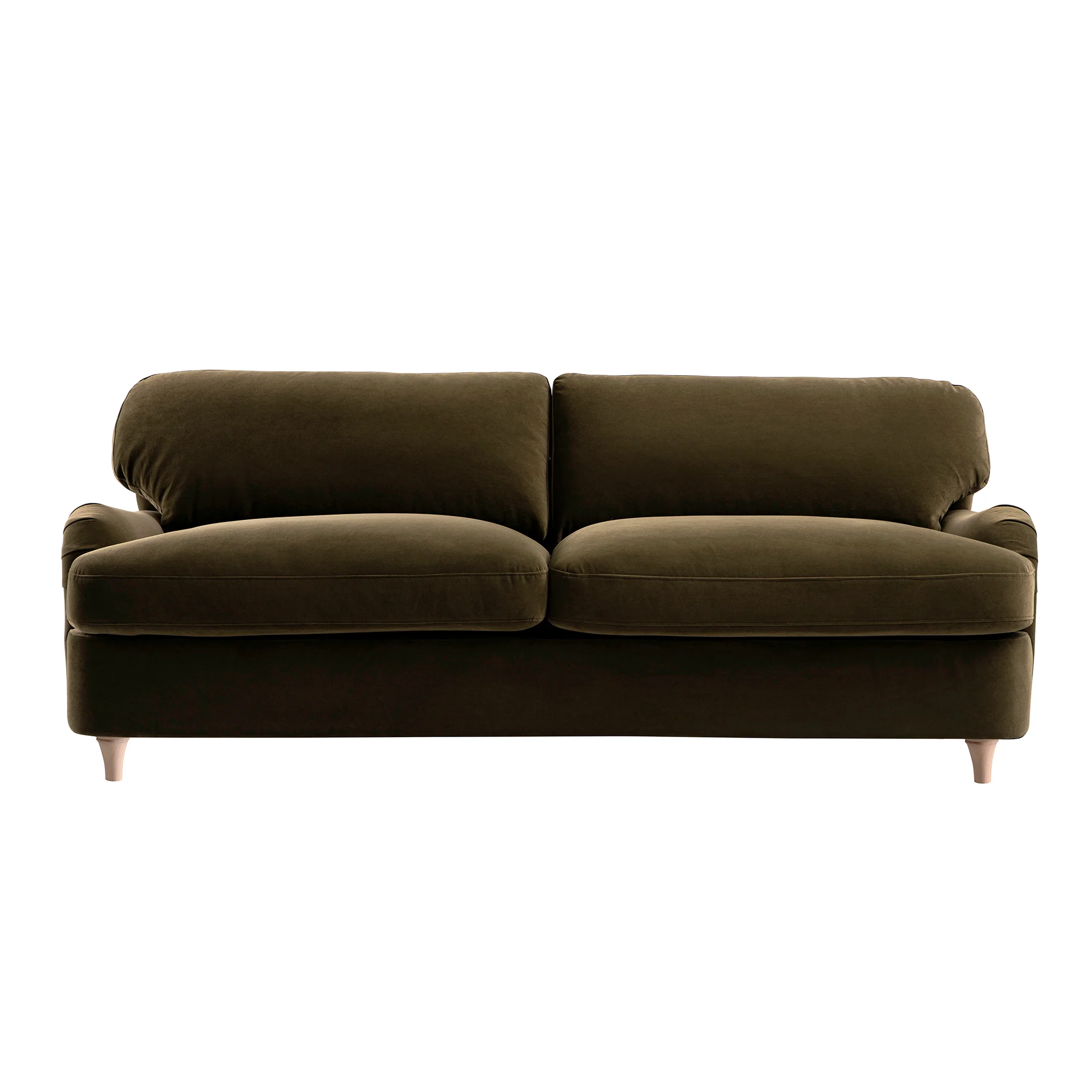 Daphnis Seaweed Velvet Sofa Bed, Large 3-Seater - Image 11