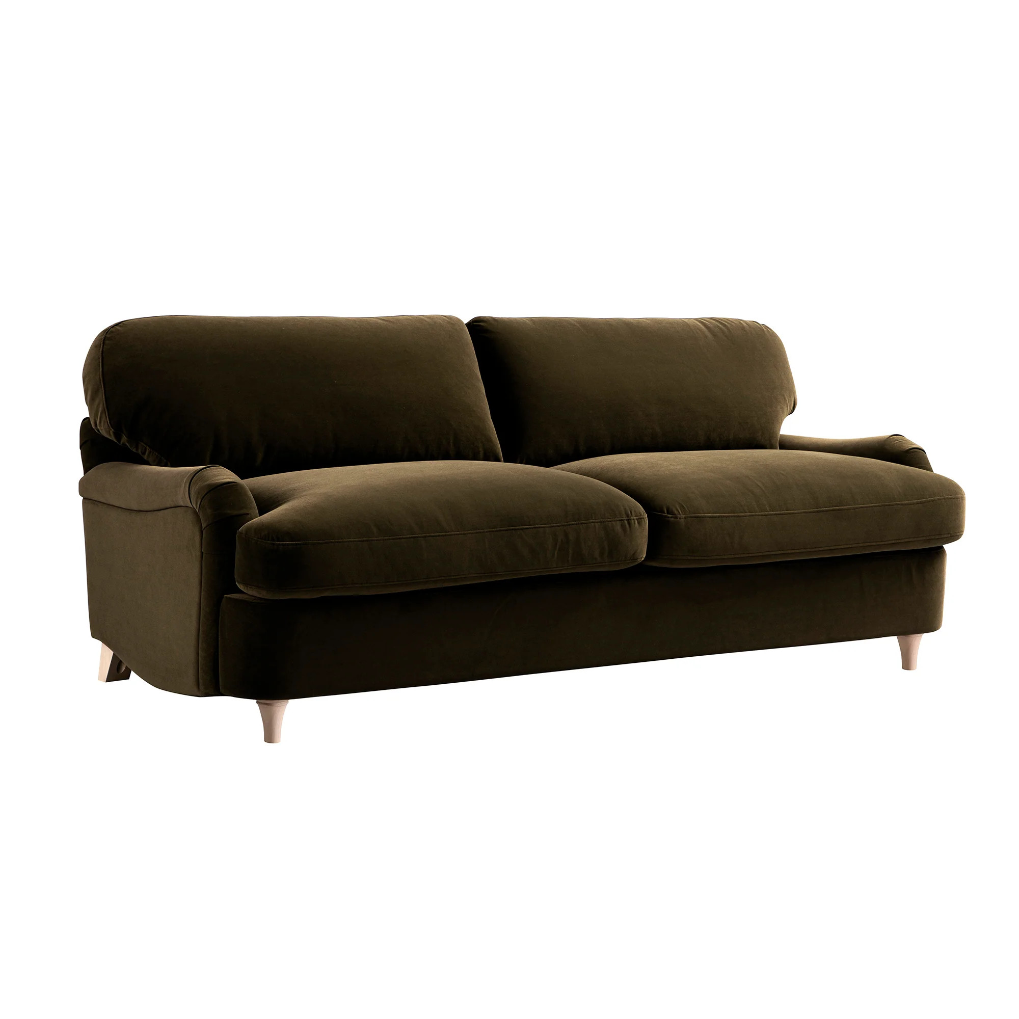 Daphnis Seaweed Velvet Sofa Bed, Large 3-Seater - Image 15