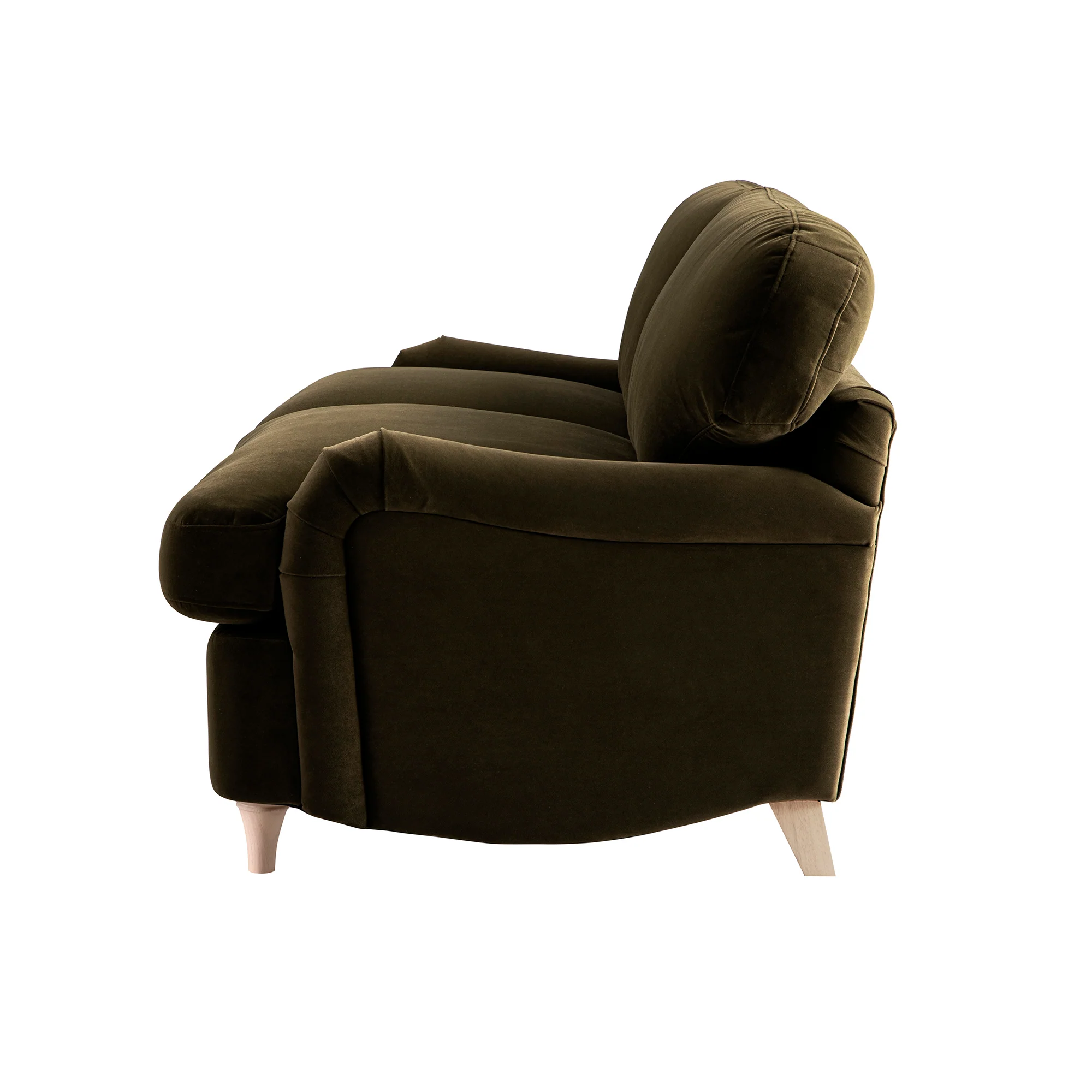 Daphnis Seaweed Velvet Sofa Bed, Large 3-Seater - Image 18