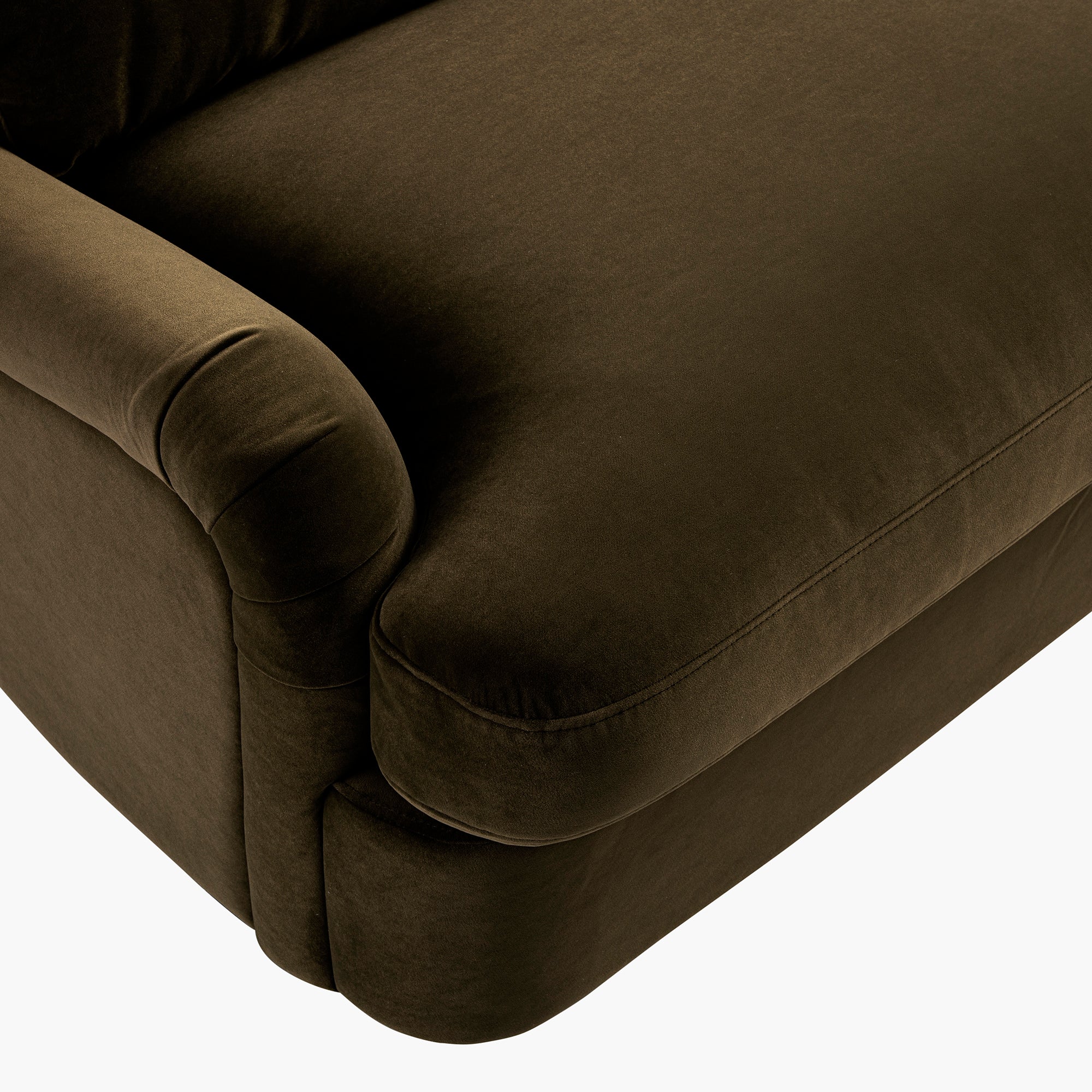 Daphnis Seaweed Velvet Sofa Bed, Large 3-Seater - Image 22