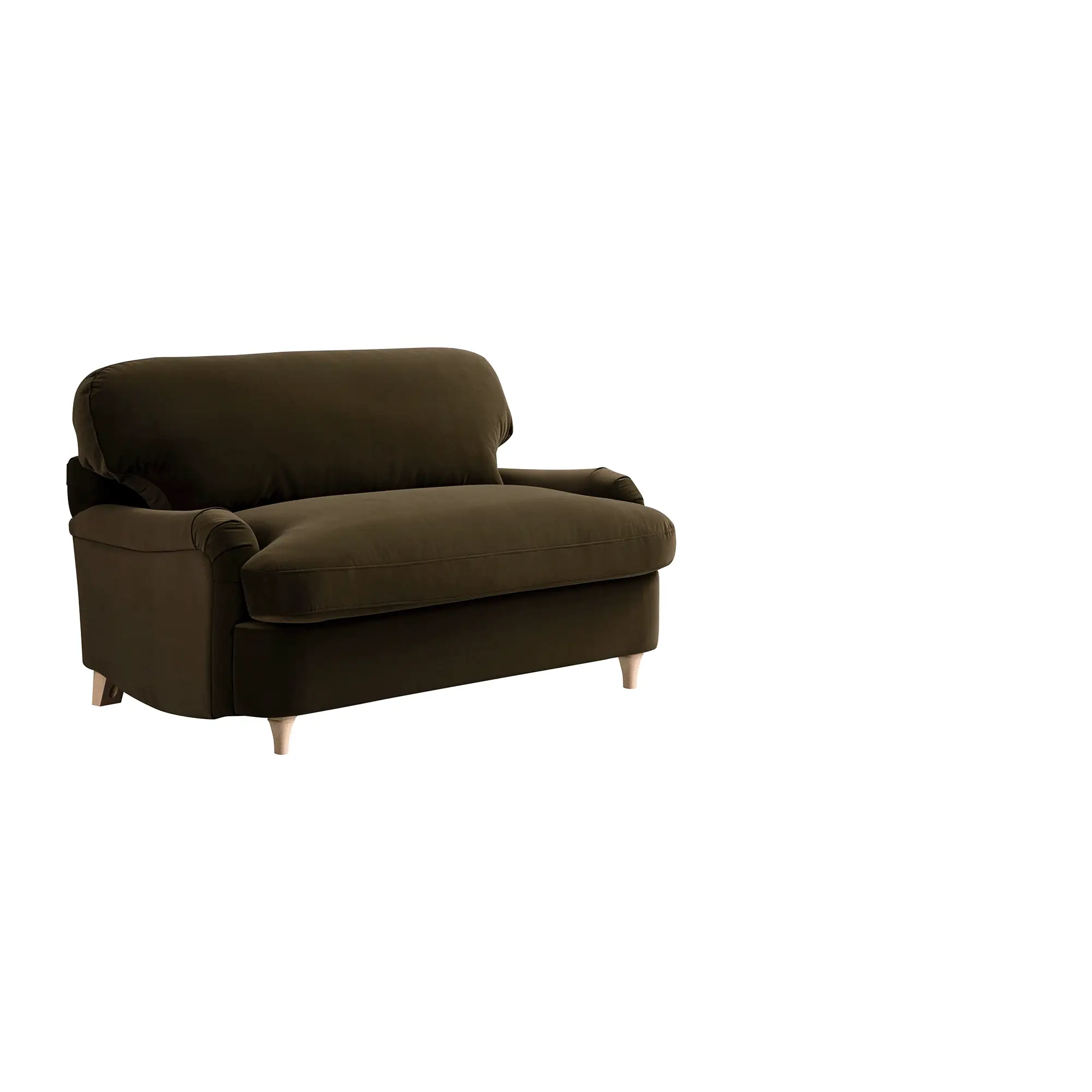 Daphnis Seaweed Velvet Sofa Bed, Loveseat - Image 9