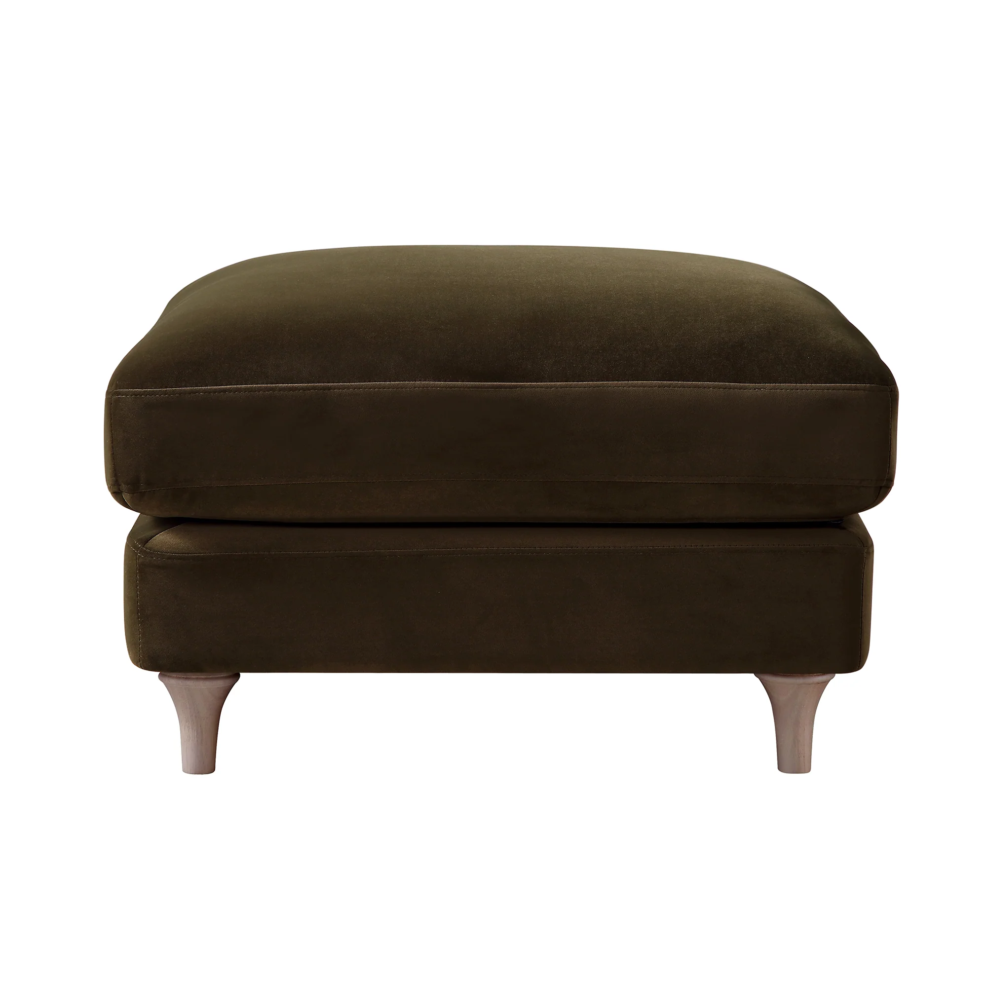 Daphnis Seaweed Velvet Sofa, Footstool - Image 4