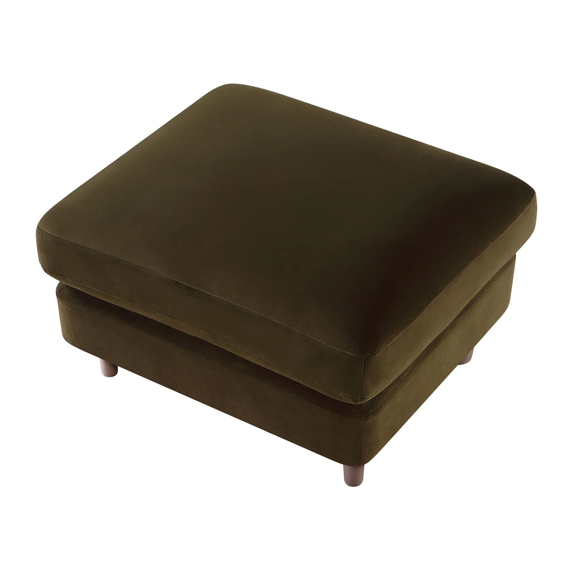 Daphnis Seaweed Velvet Sofa, Footstool - Image 7