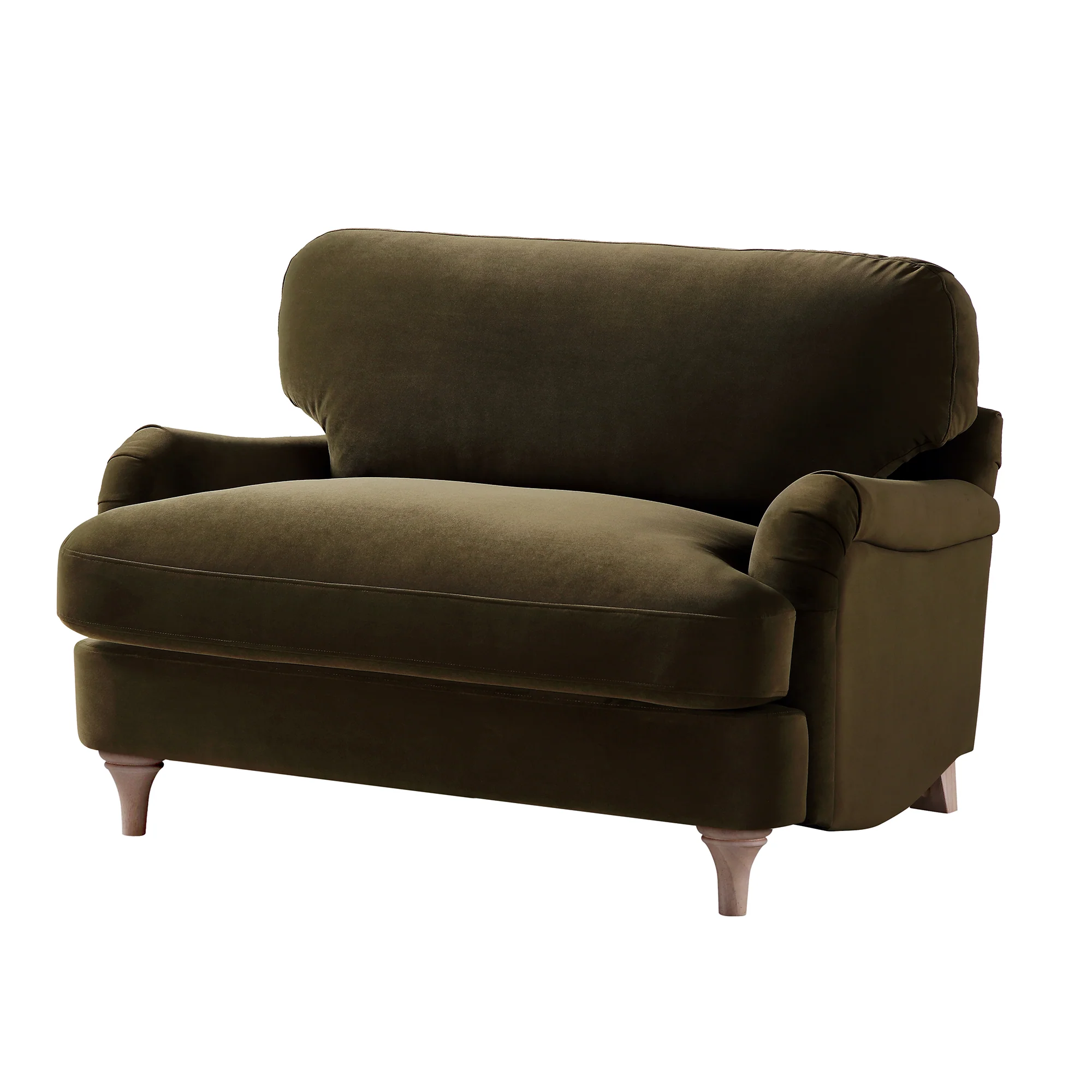 Daphnis Seaweed Velvet Sofa, Loveseat - Image 5