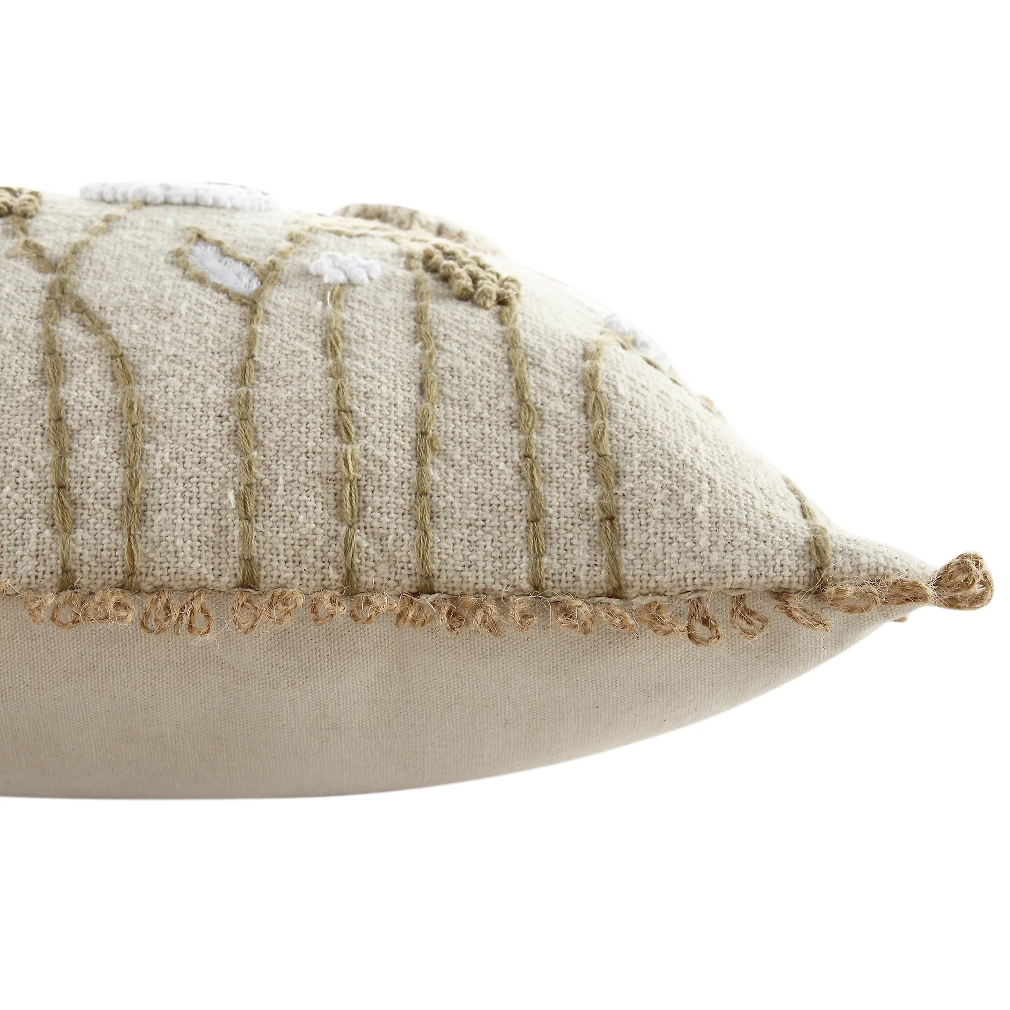 Delilah Crochet Jute Lace Hand Embroidered Rectangular Cushion - Image 6