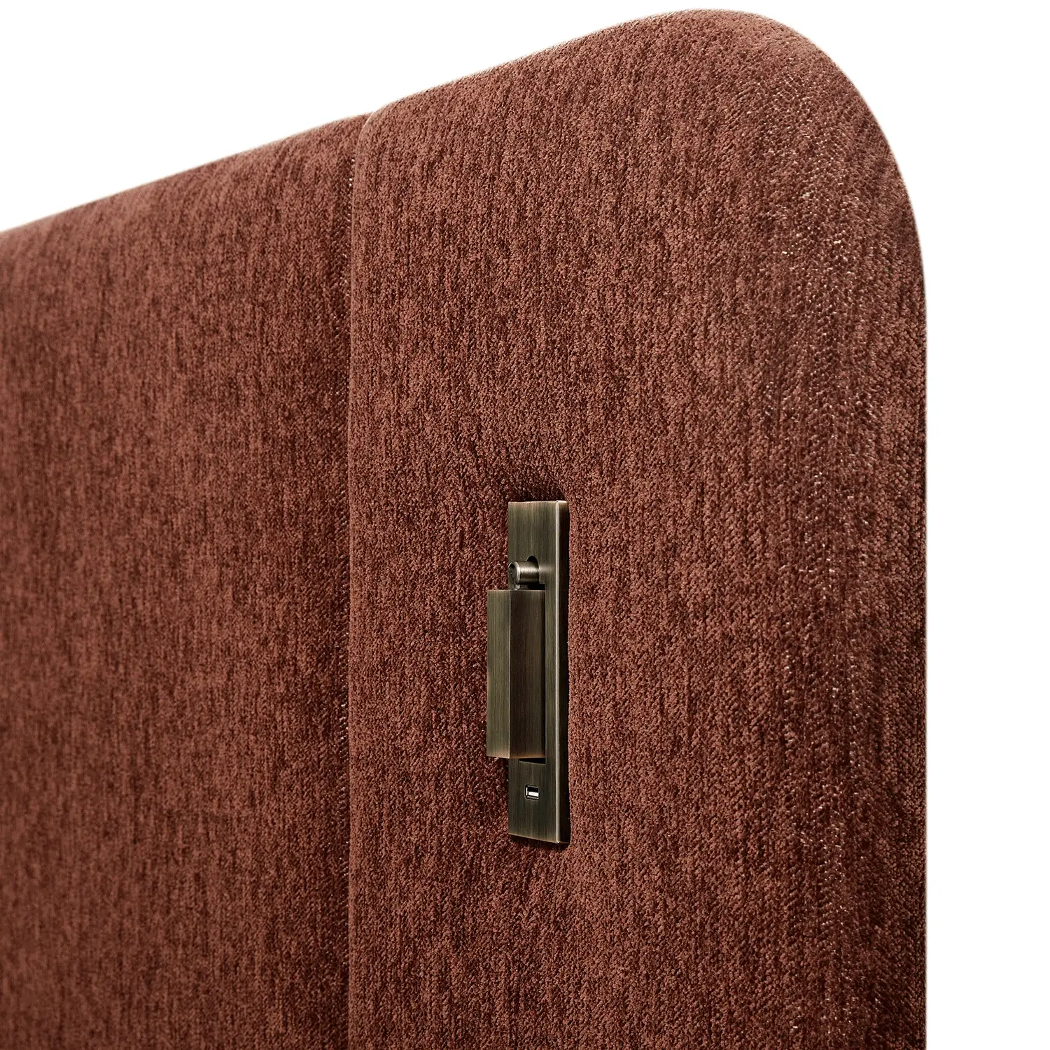 Della Extended Headboard Storage Bed, Burnt Brick Chenille - Image 11