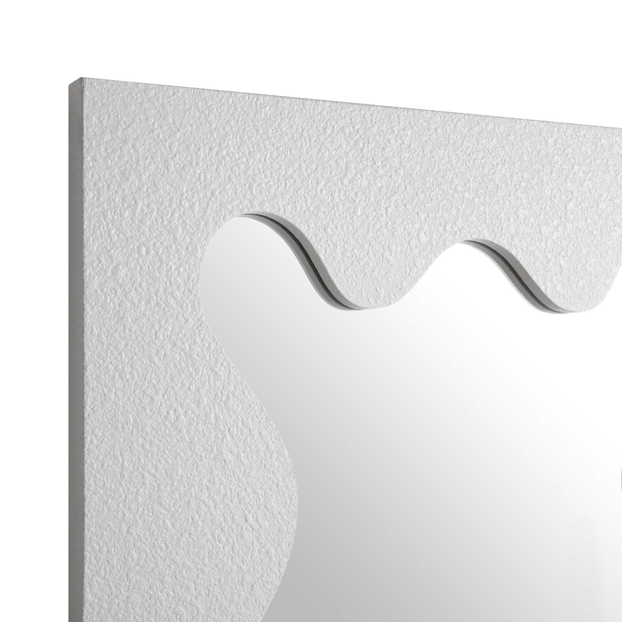 Destin Wave Mirror 100 x 60 cm, White Matte - Image 6