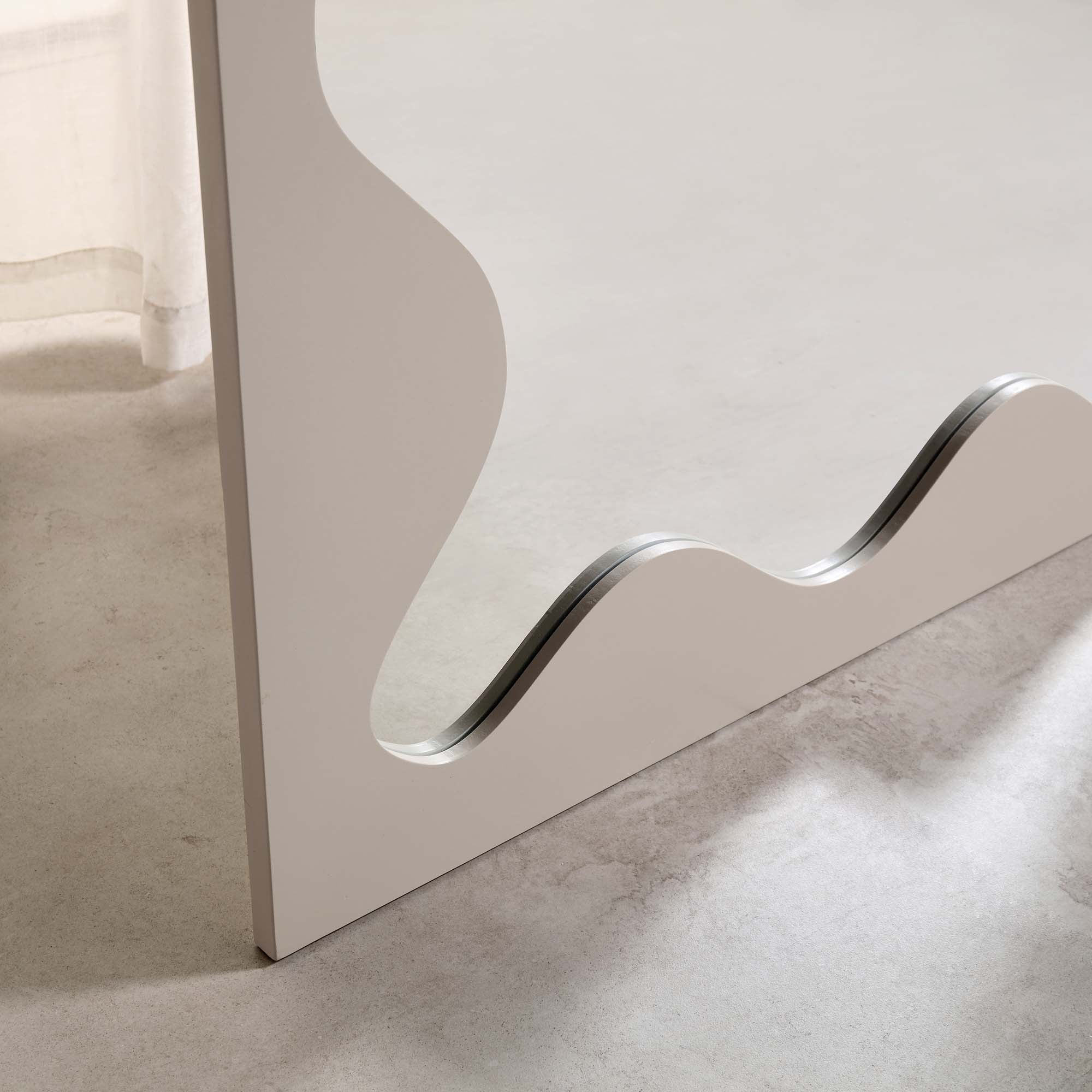 Destin Wave Mirror 160 x 70 cm, Taupe Gloss - Image 4