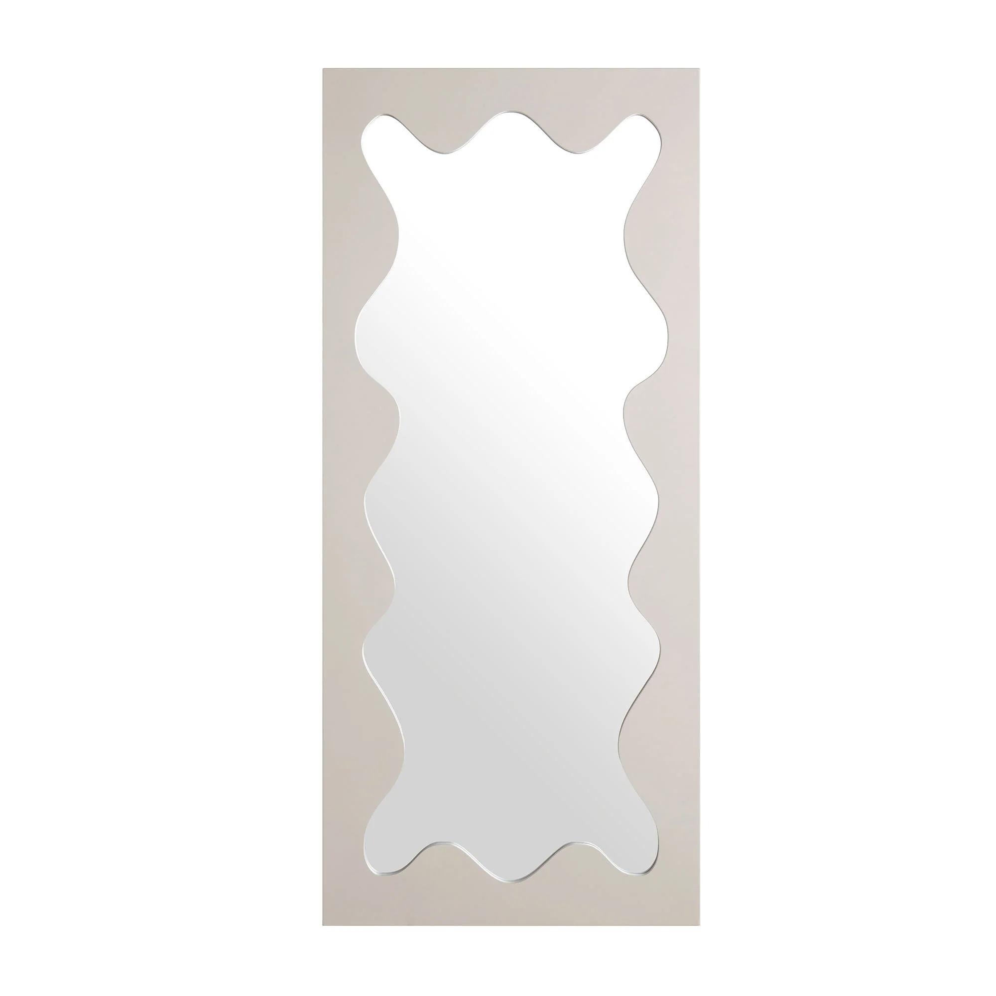 Destin Wave Mirror 160 x 70 cm, Taupe Gloss - Image 5