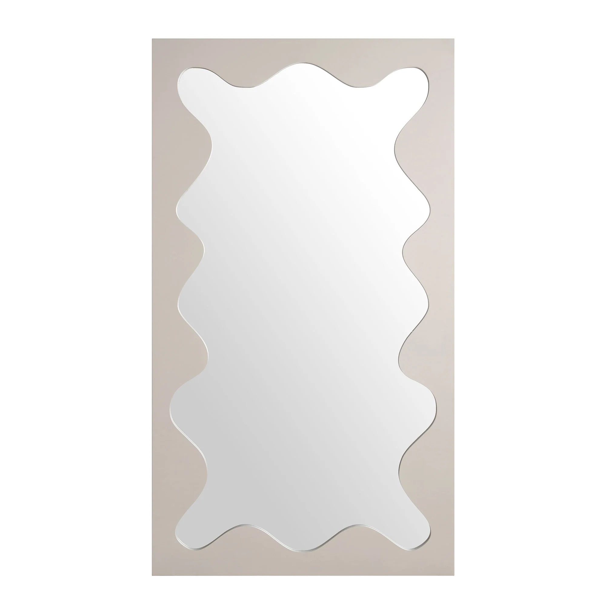 Destin Wave Mirror 180 x 100 cm, Taupe Gloss - Image 3