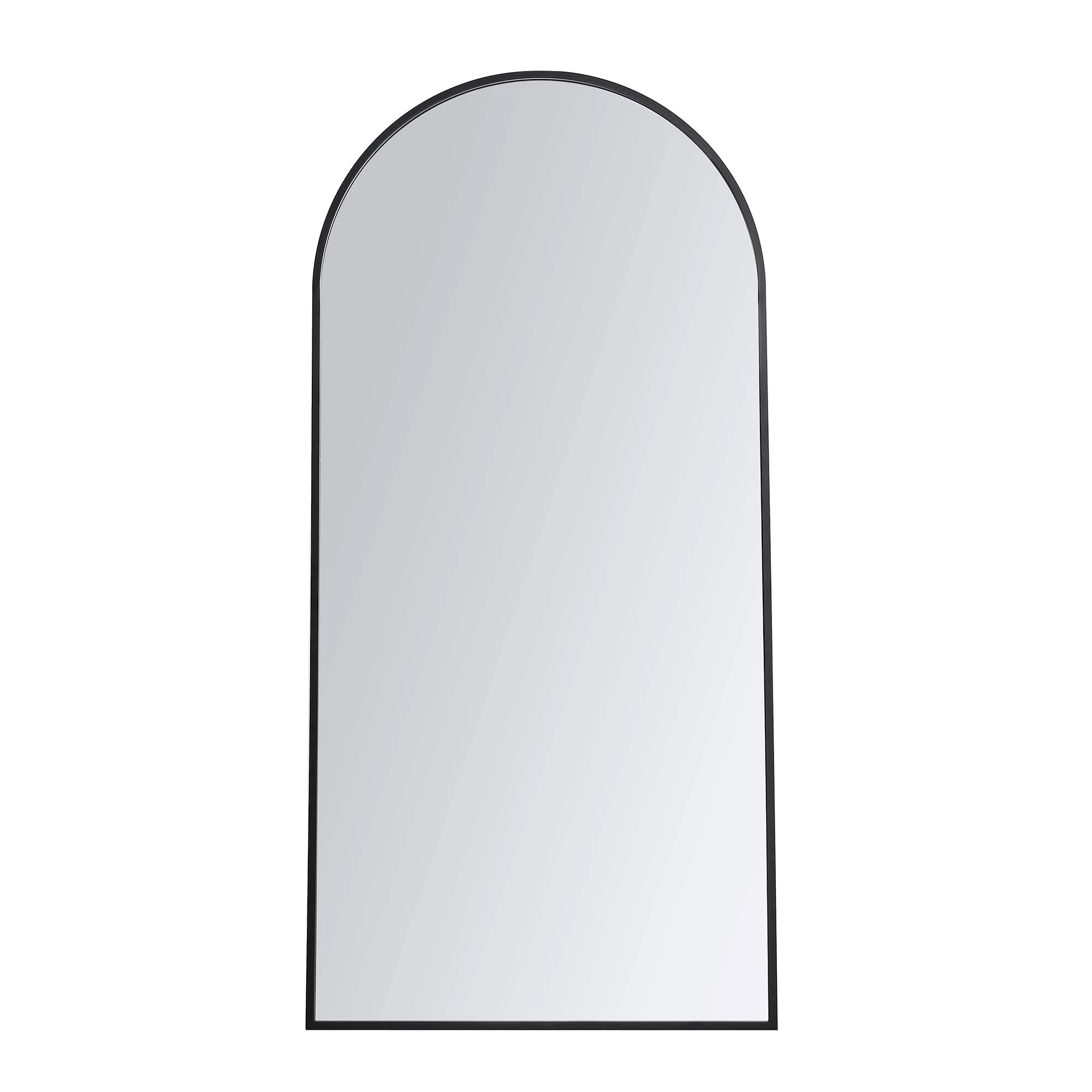 Dina Freestanding Arched Full Length Metal Frame Mirror 160 x 76 cm, Black - Image 4