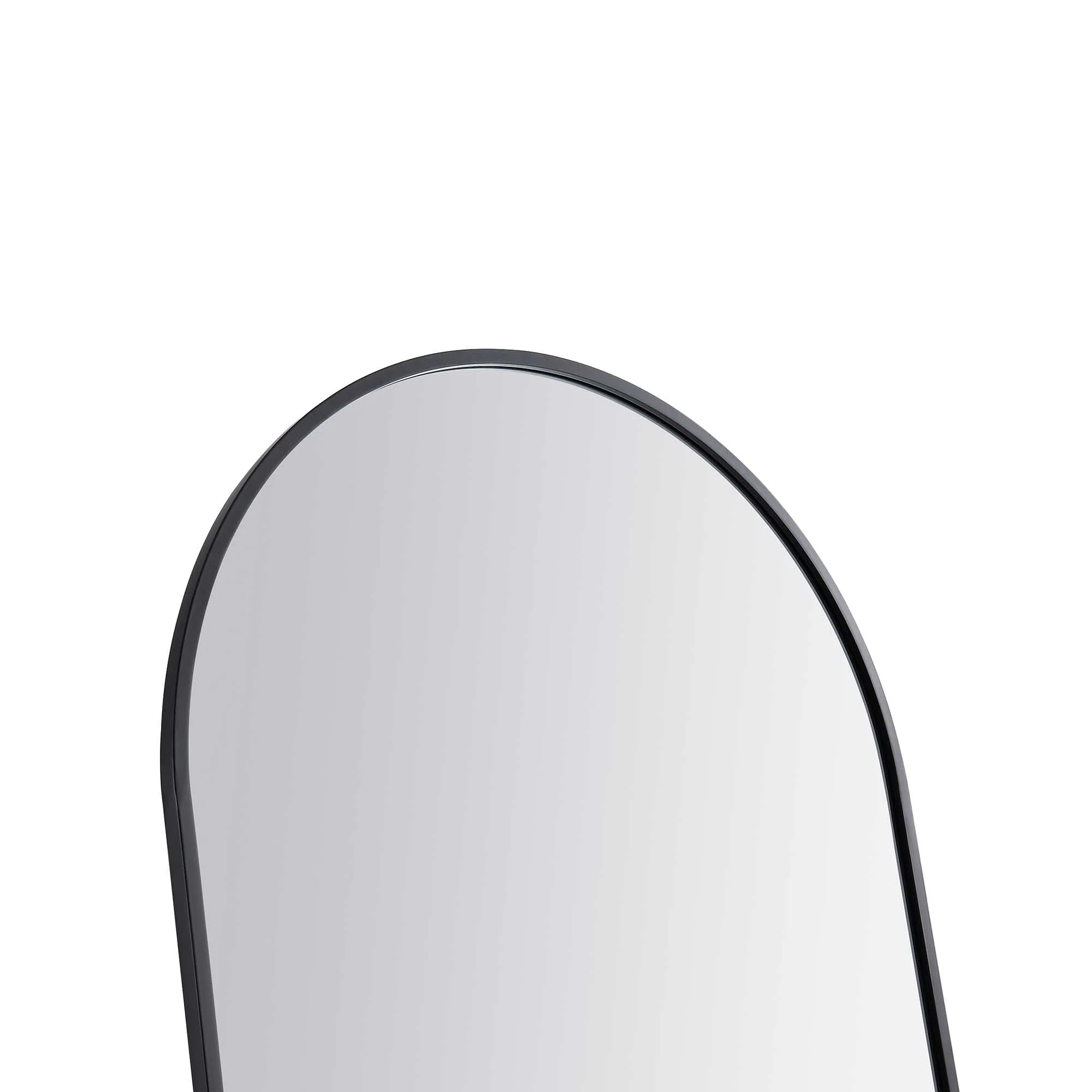 Dina Freestanding Arched Full Length Metal Frame Mirror 160 x 76 cm, Black - Image 7