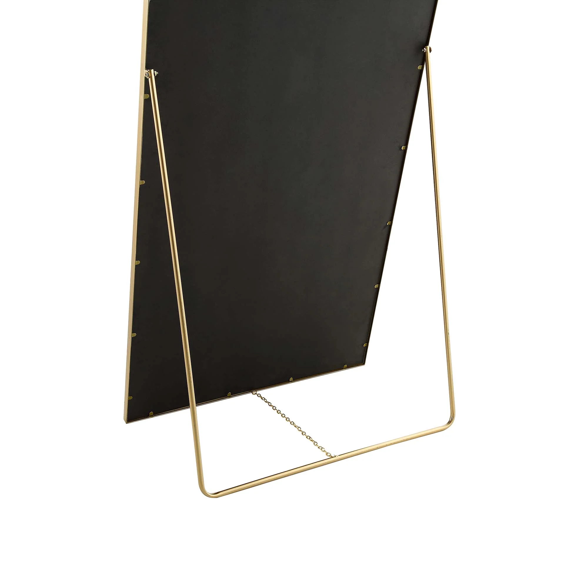 Dina Freestanding Arched Full Length Metal Frame Mirror 160 x 76 cm, Gold Effect - Image 10
