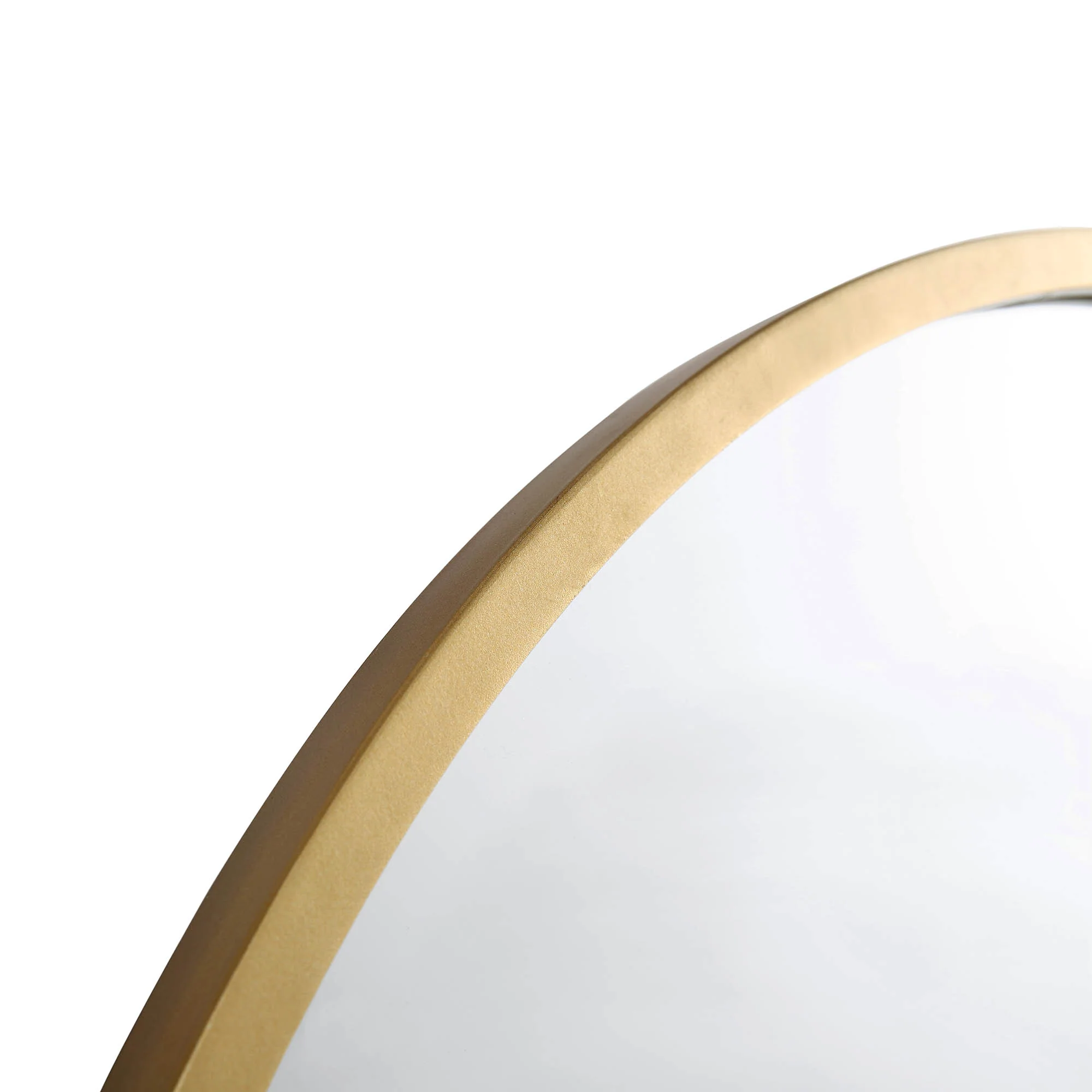 Dina Freestanding Arched Full Length Metal Frame Mirror 160 x 76 cm, Gold Effect - Image 8