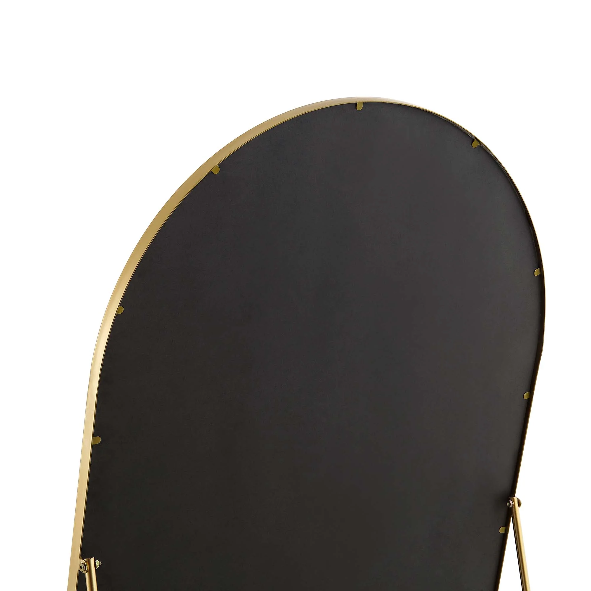 Dina Freestanding Arched Full Length Metal Frame Mirror 160 x 76 cm, Gold Effect - Image 9