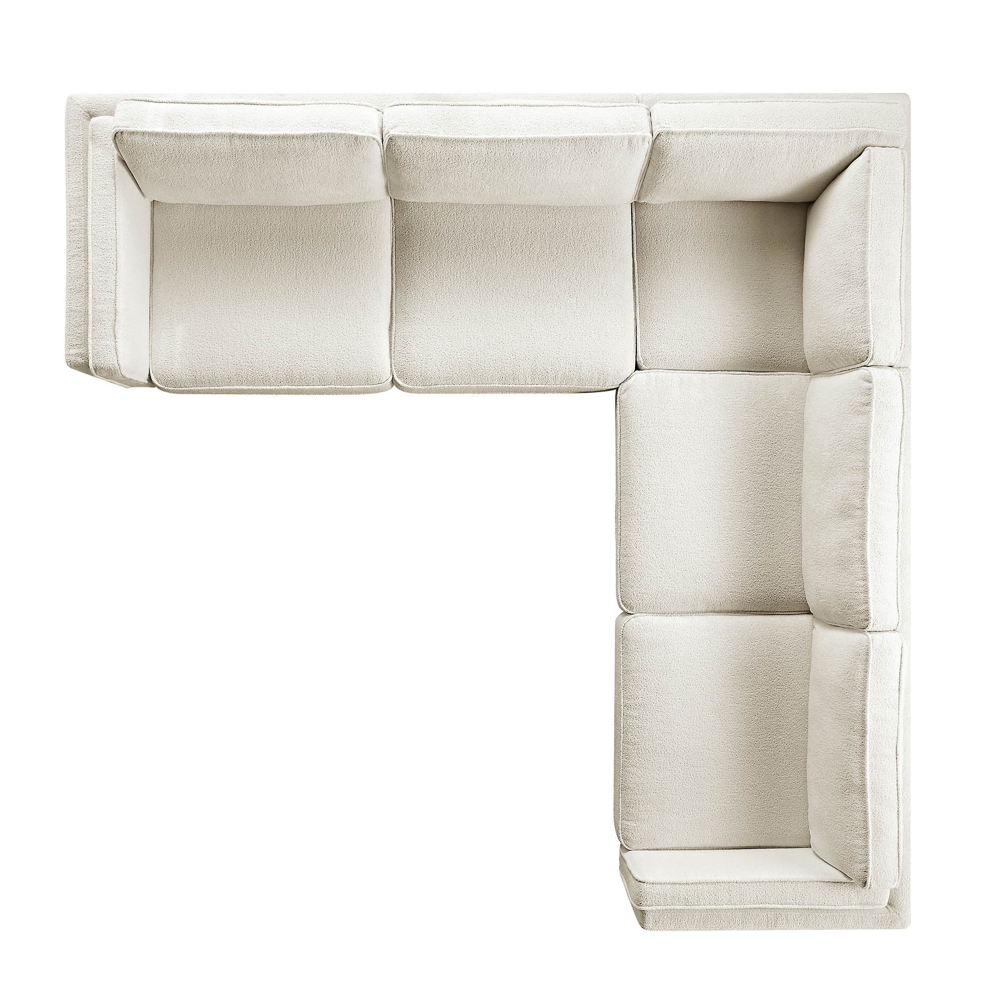 Dipley Beige Boucle Fabric Grande Corner Sofa - Image 10
