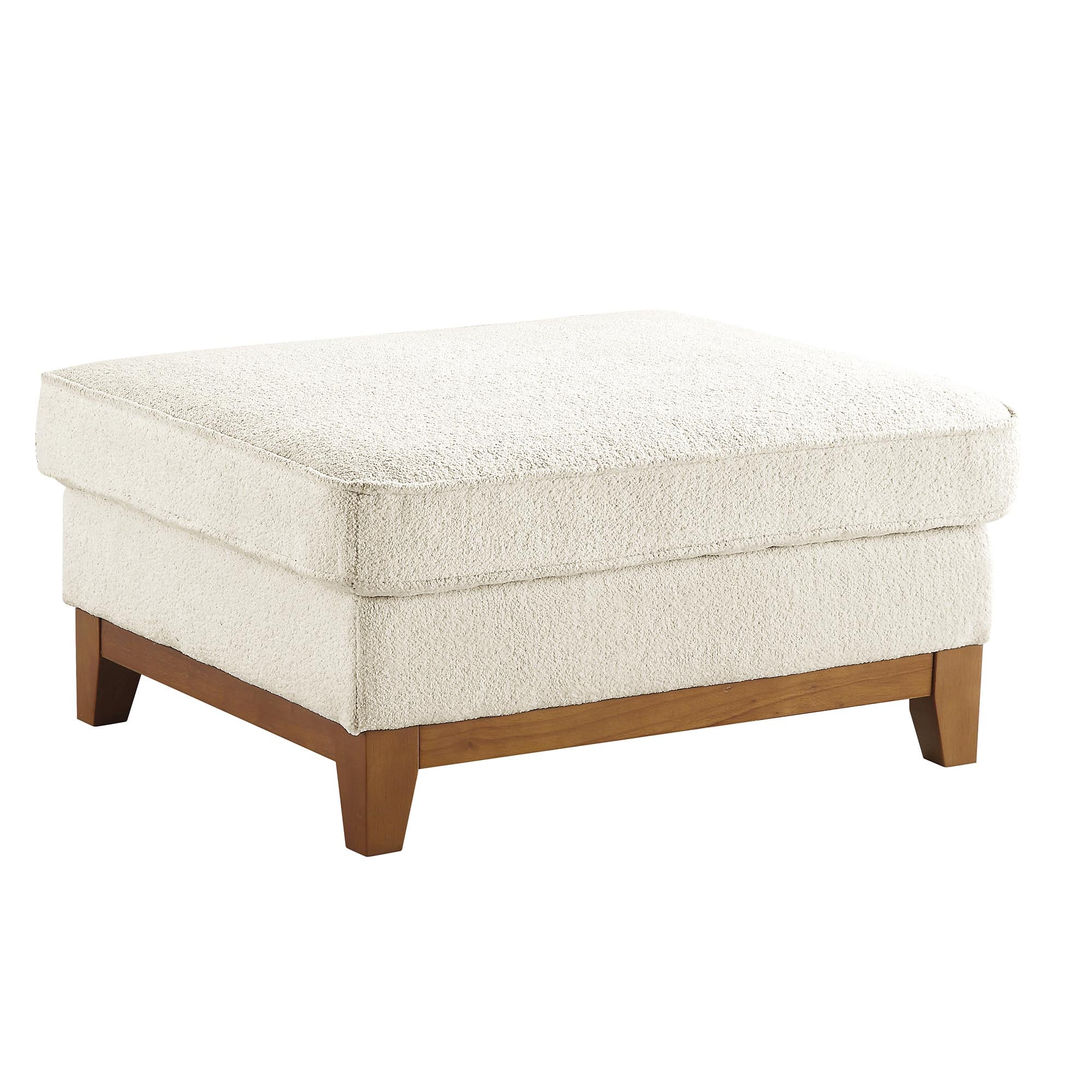Dipley Beige Boucle Fabric Storage Footstool - Image 7