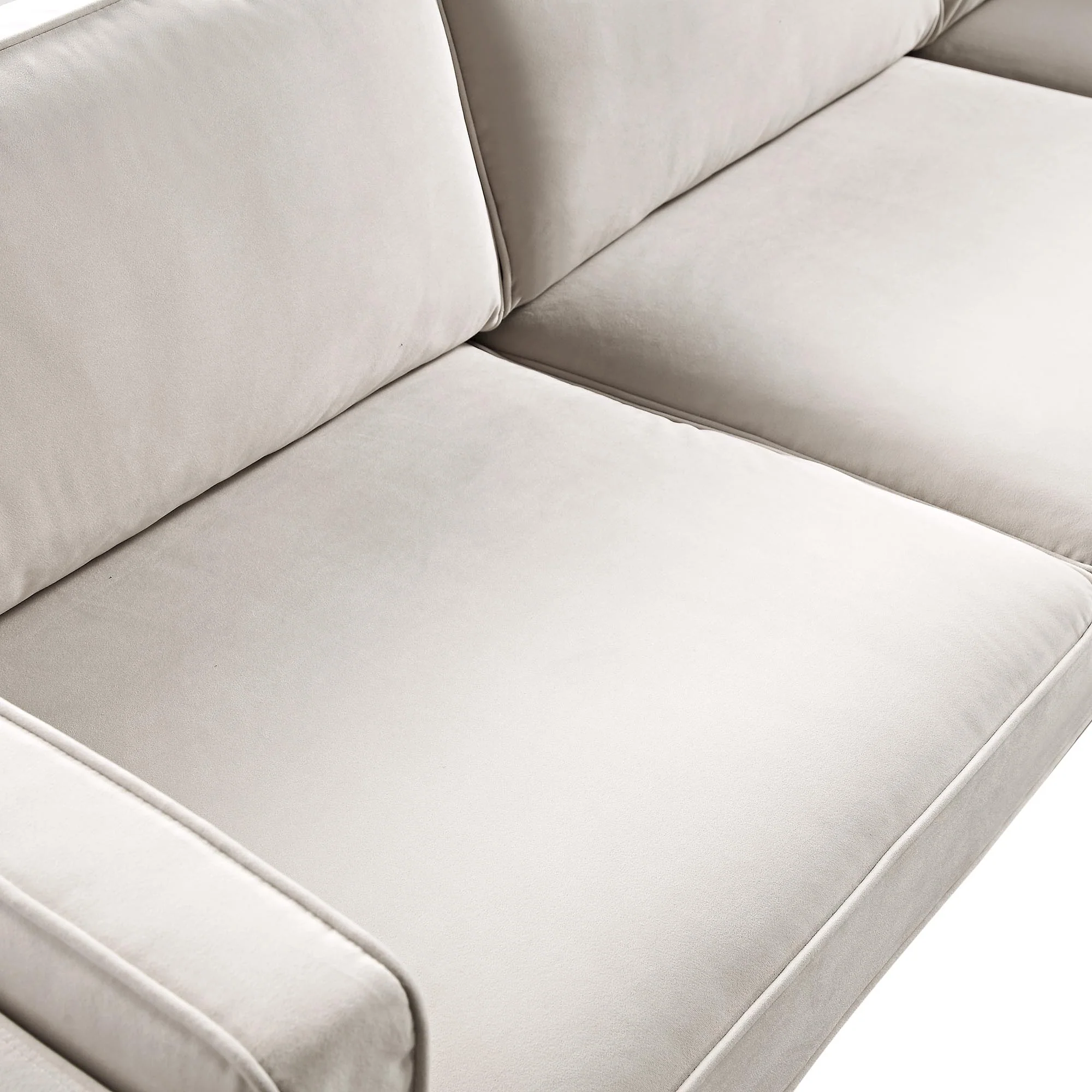 Dipley Champagne Velvet Grande Corner Sofa - Image 13
