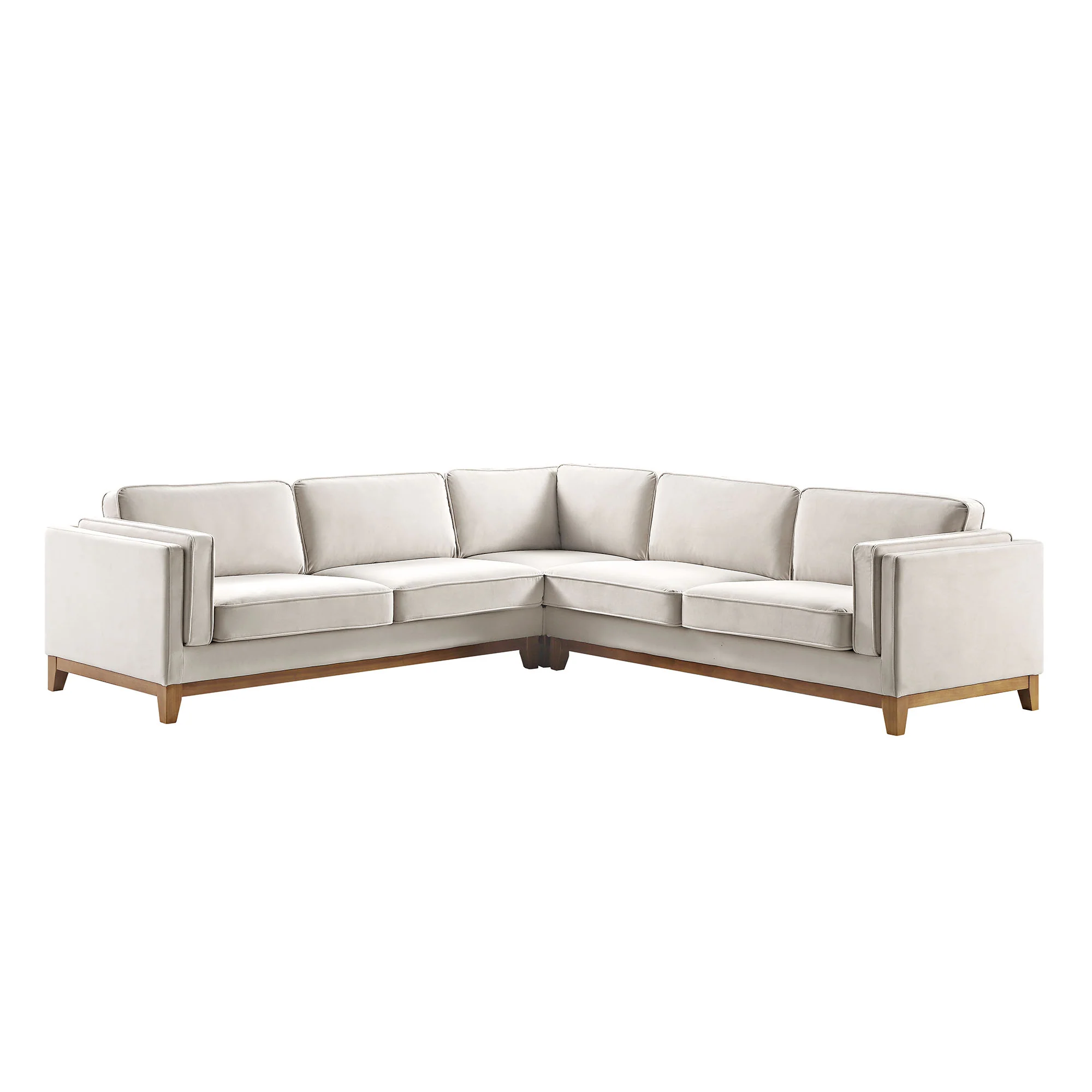 Dipley Champagne Velvet Grande Corner Sofa - Image 6