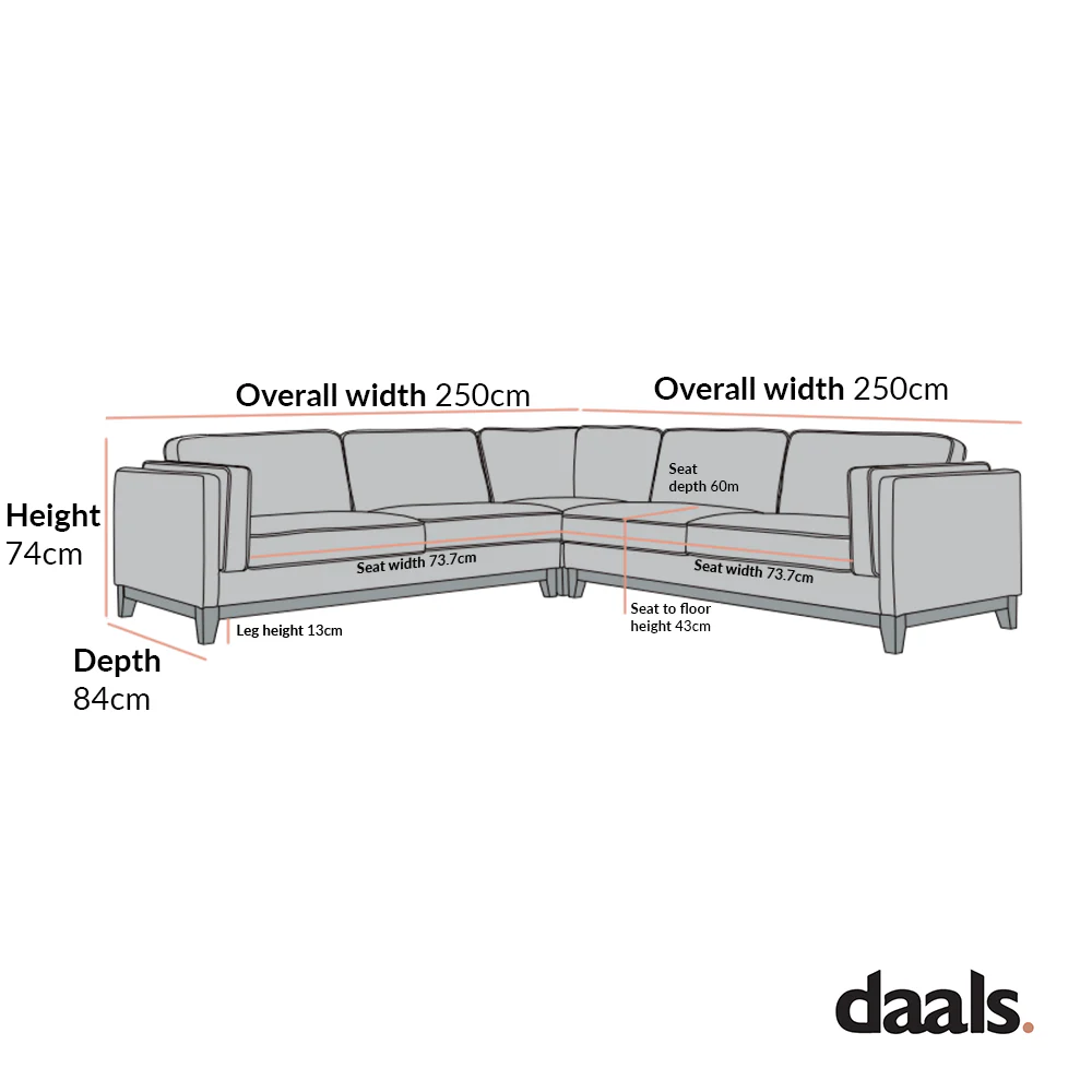 Dipley Beige Boucle Fabric Grande Corner Sofa - Image 8