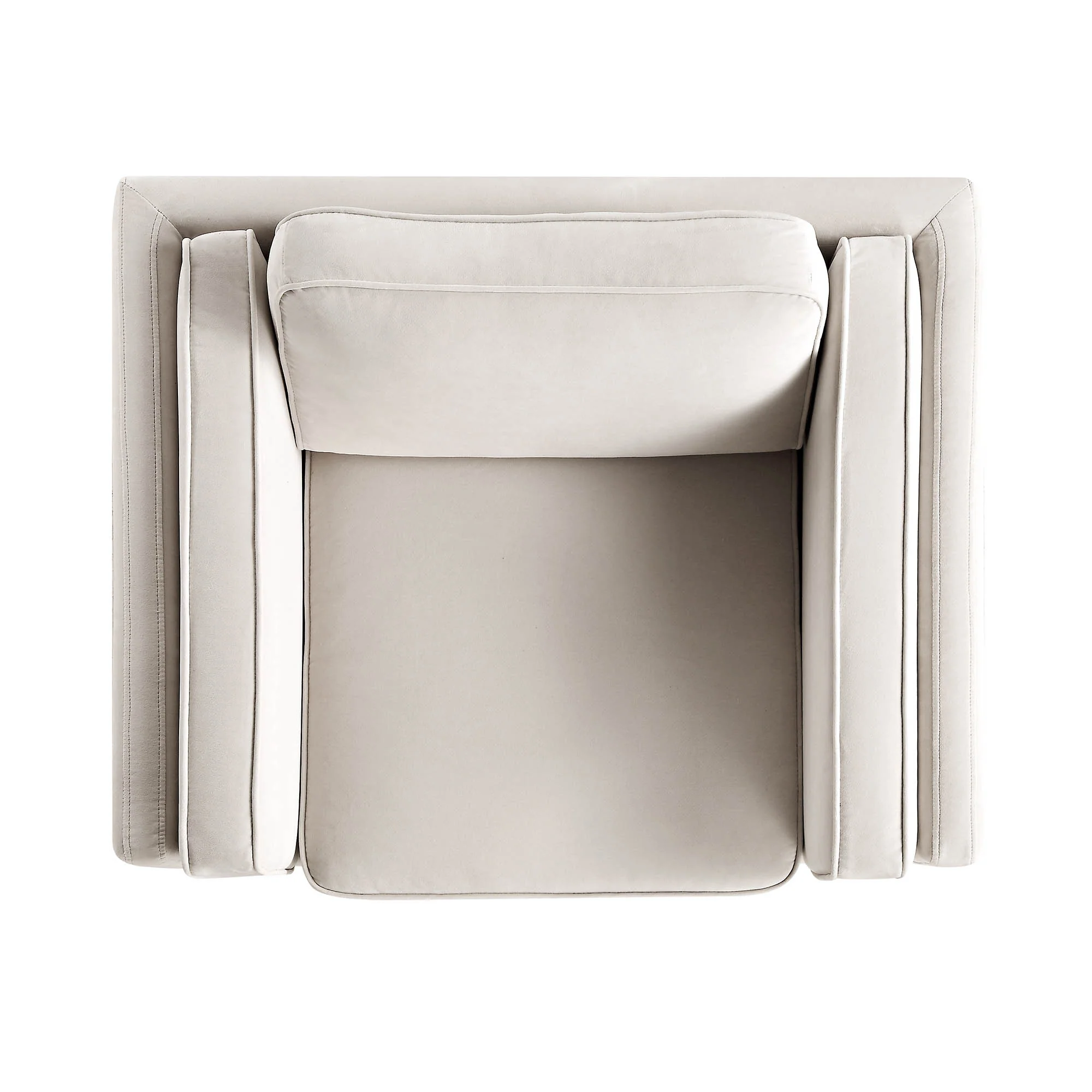 Dipley Champagne Velvet Sofa, 1-Seater - Image 8