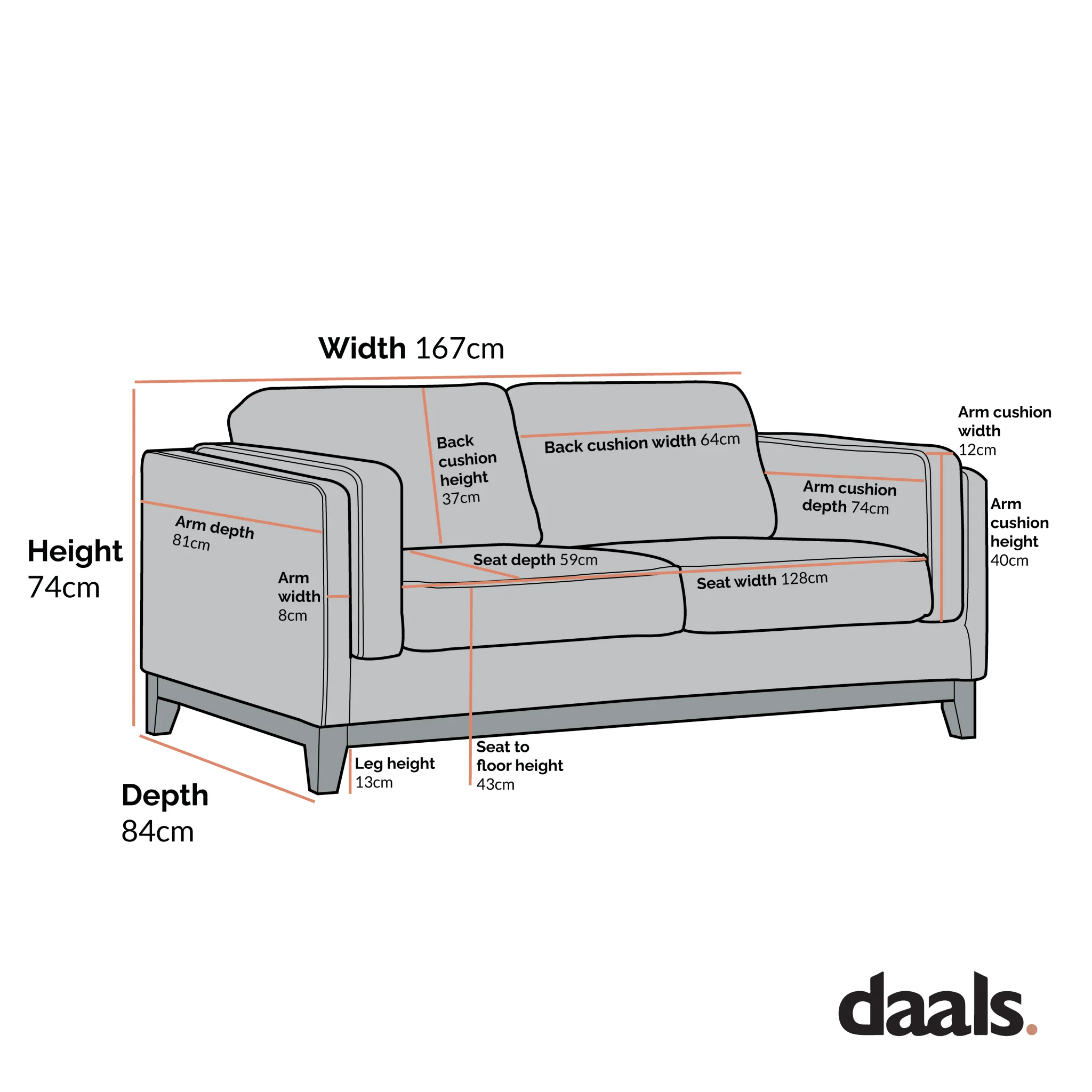 Dipley Sage Fabric Sofa, 2-Seater - Image 6