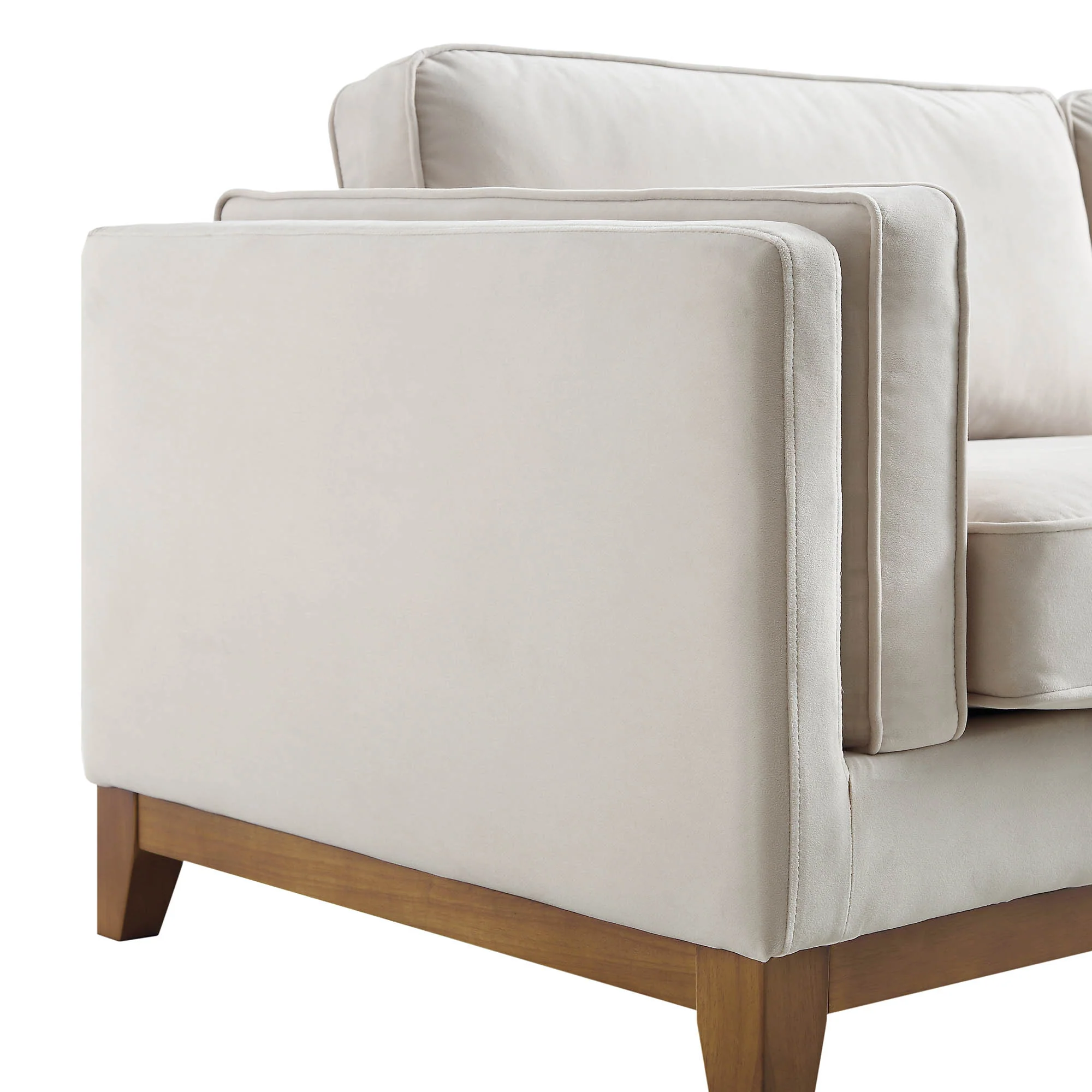 Dipley Champagne Velvet Sofa, 3-Seater - Image 11