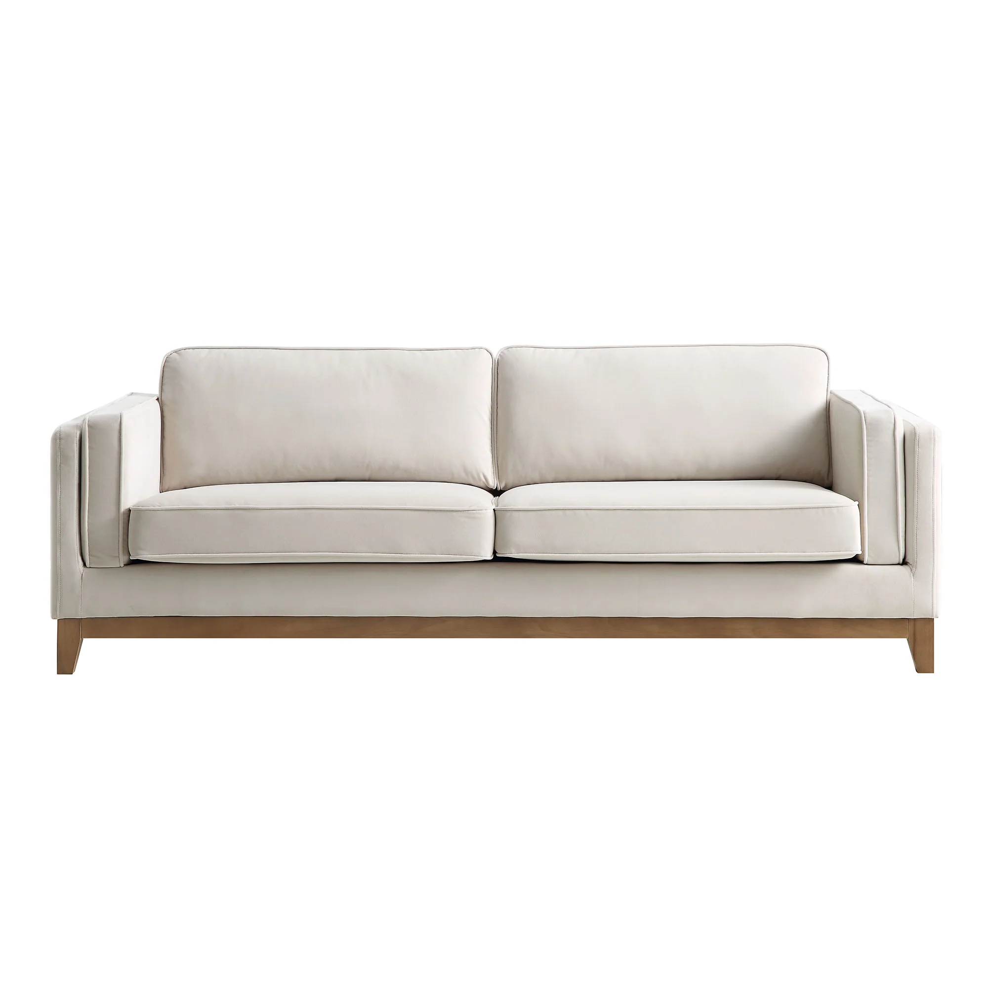 Dipley Champagne Velvet Sofa, 3-Seater - Image 4
