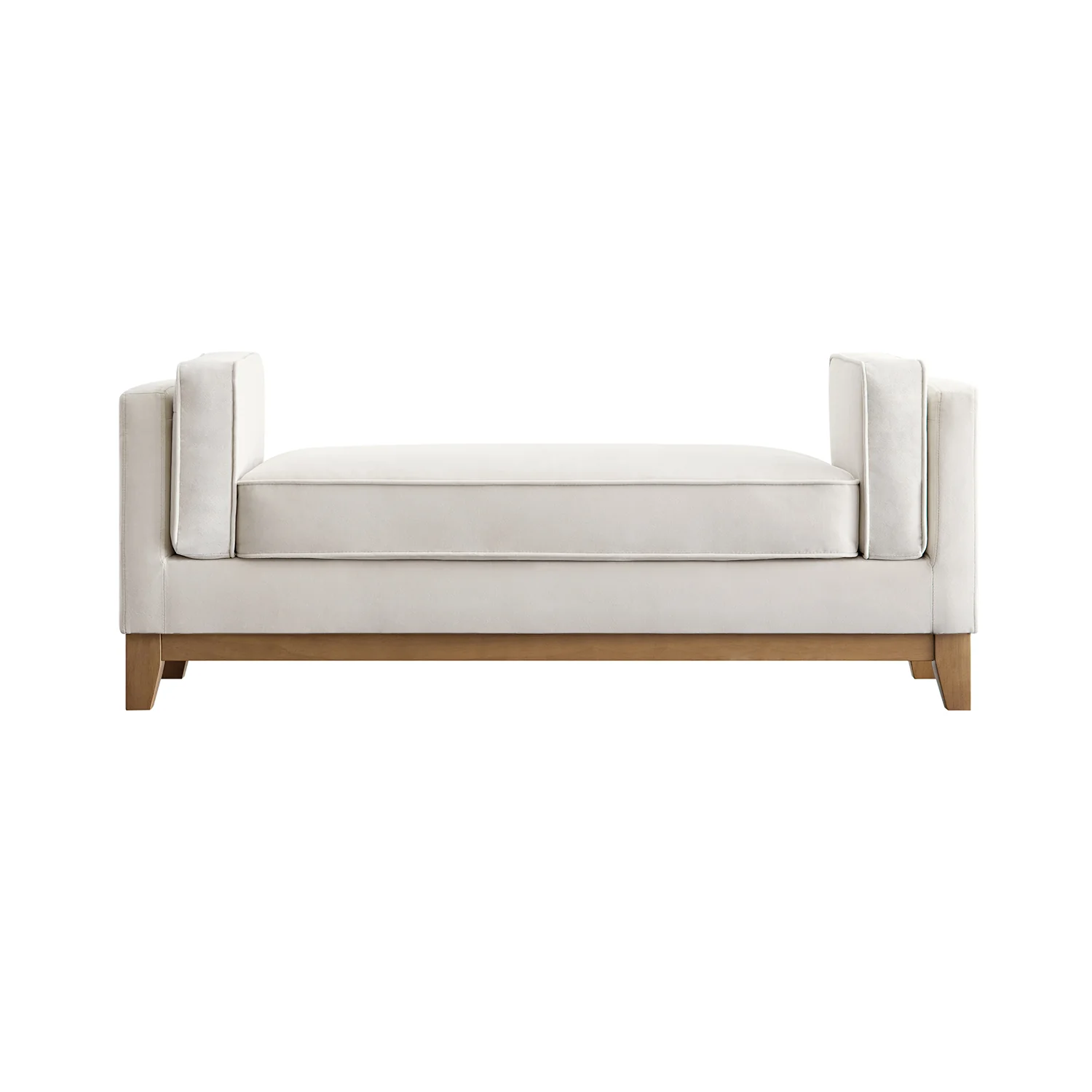Dipley Champagne Velvet Upholstered Bench - Image 7