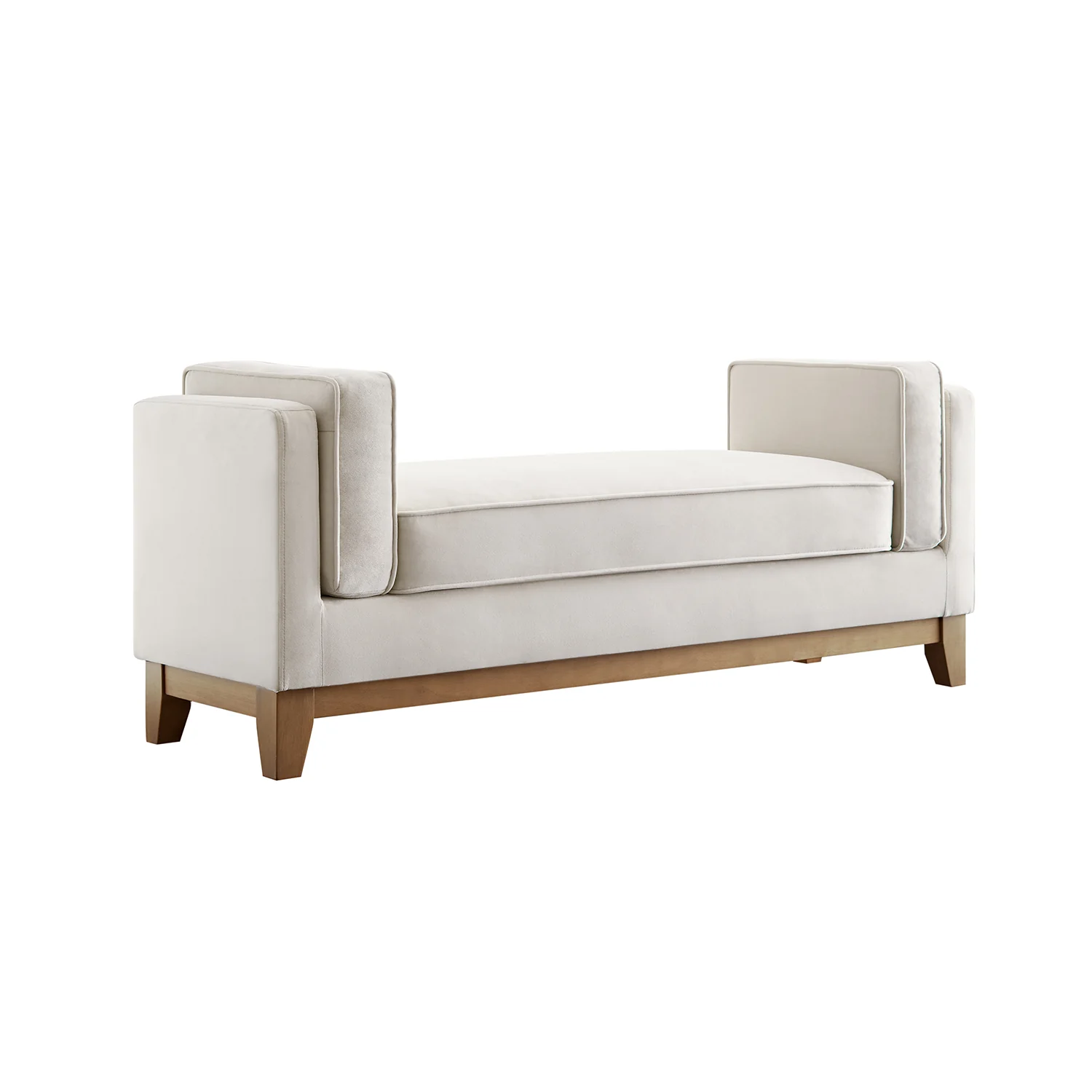 Dipley Champagne Velvet Upholstered Bench - Image 8