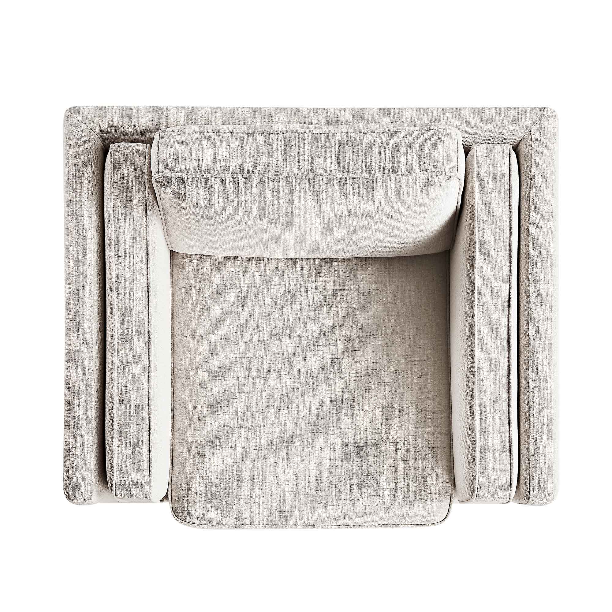 Dipley Oatmeal Fabric Sofa, 1-Seater - Image 10