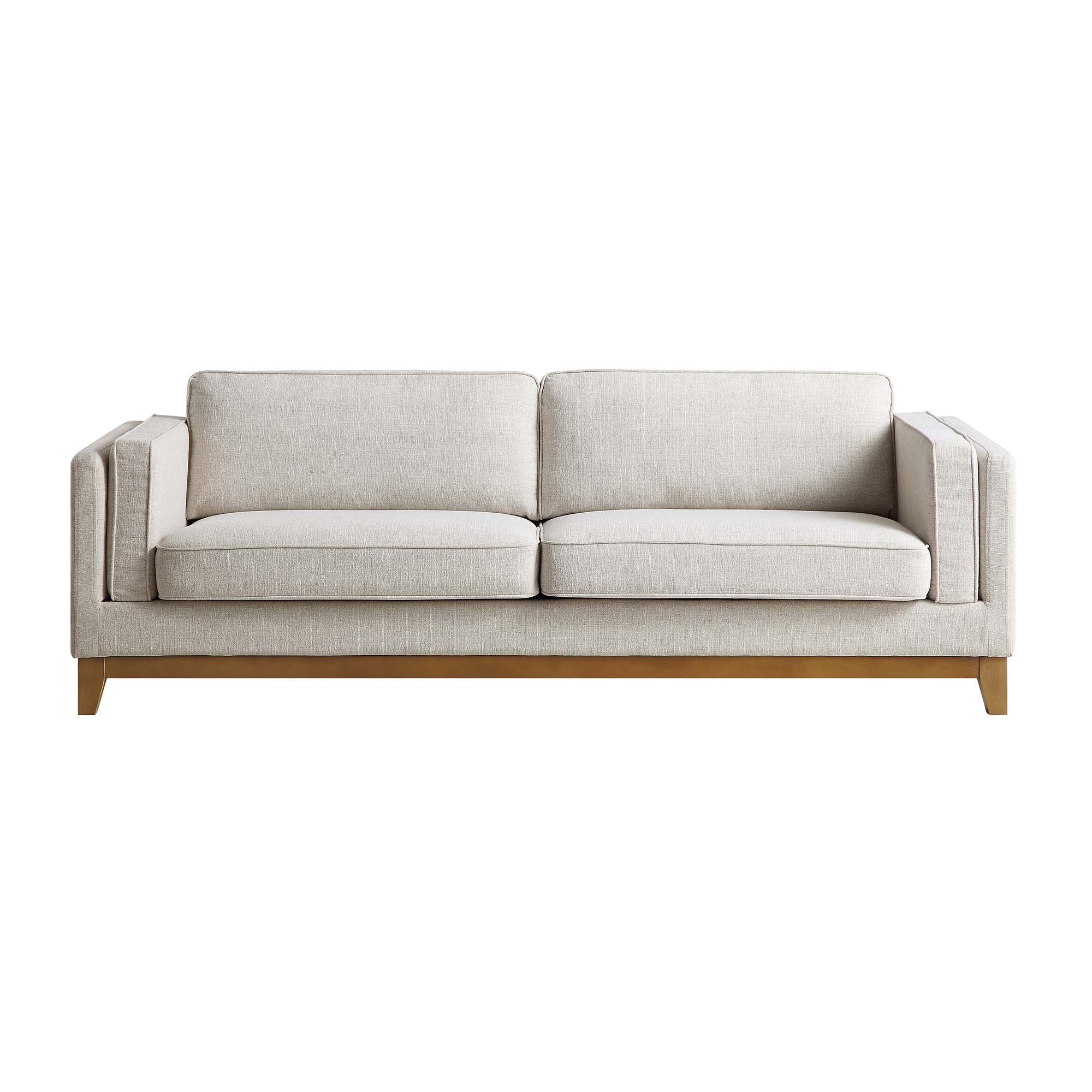 Dipley Oatmeal Fabric Sofa, 3-Seater - Image 4