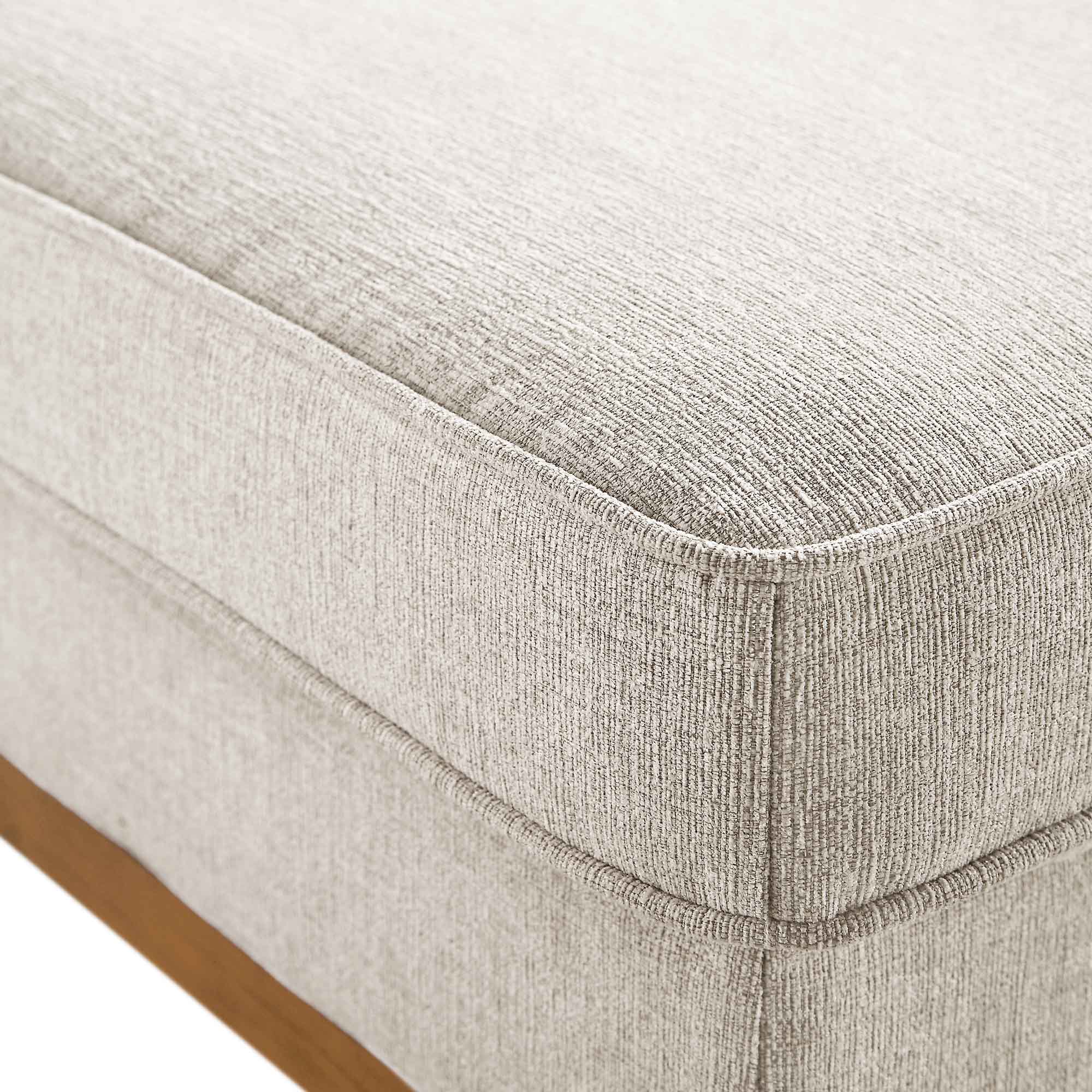 Dipley Oatmeal Fabric Storage Footstool - Image 10