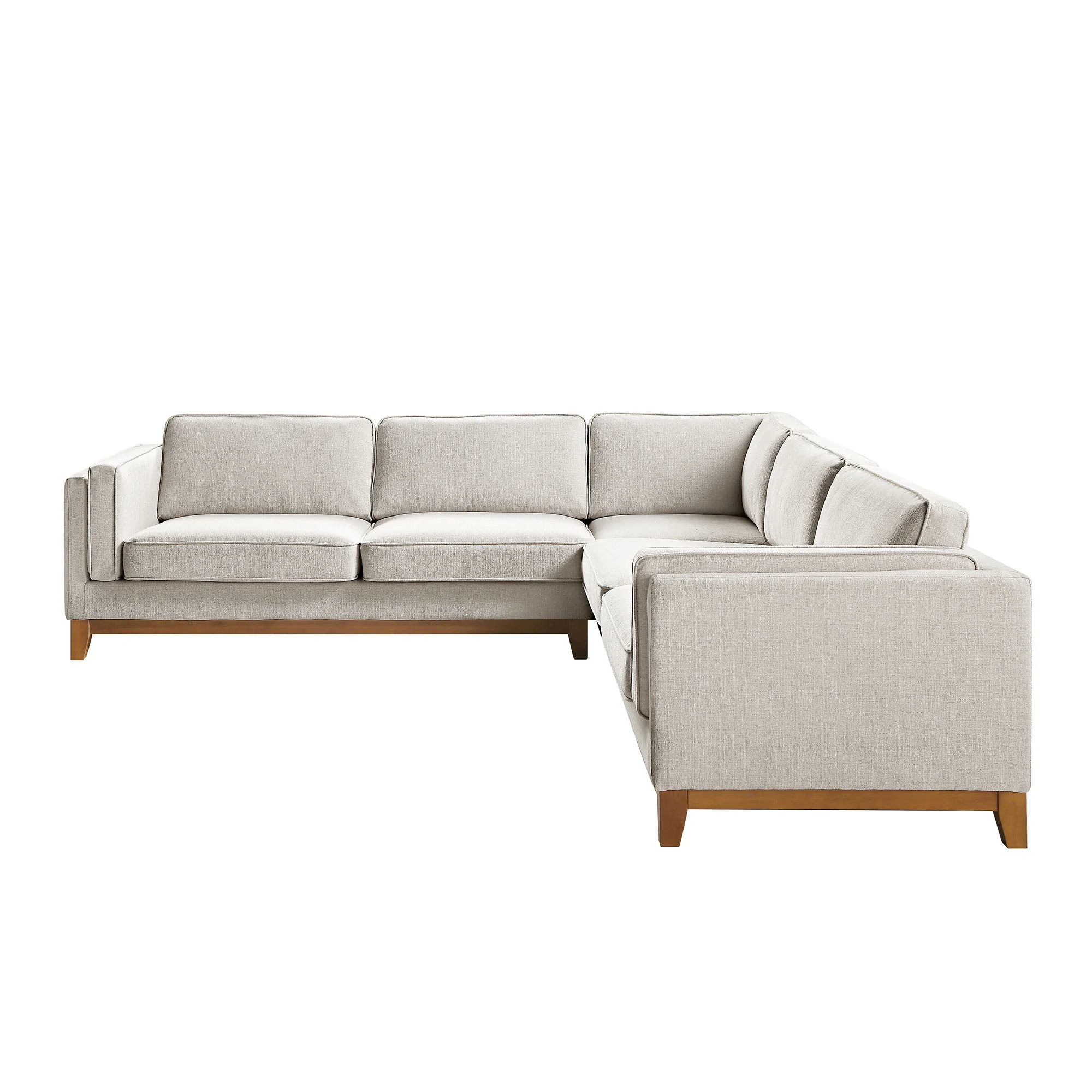 Dipley Oatmeal Woven Fabric Grande Corner Sofa - Image 8