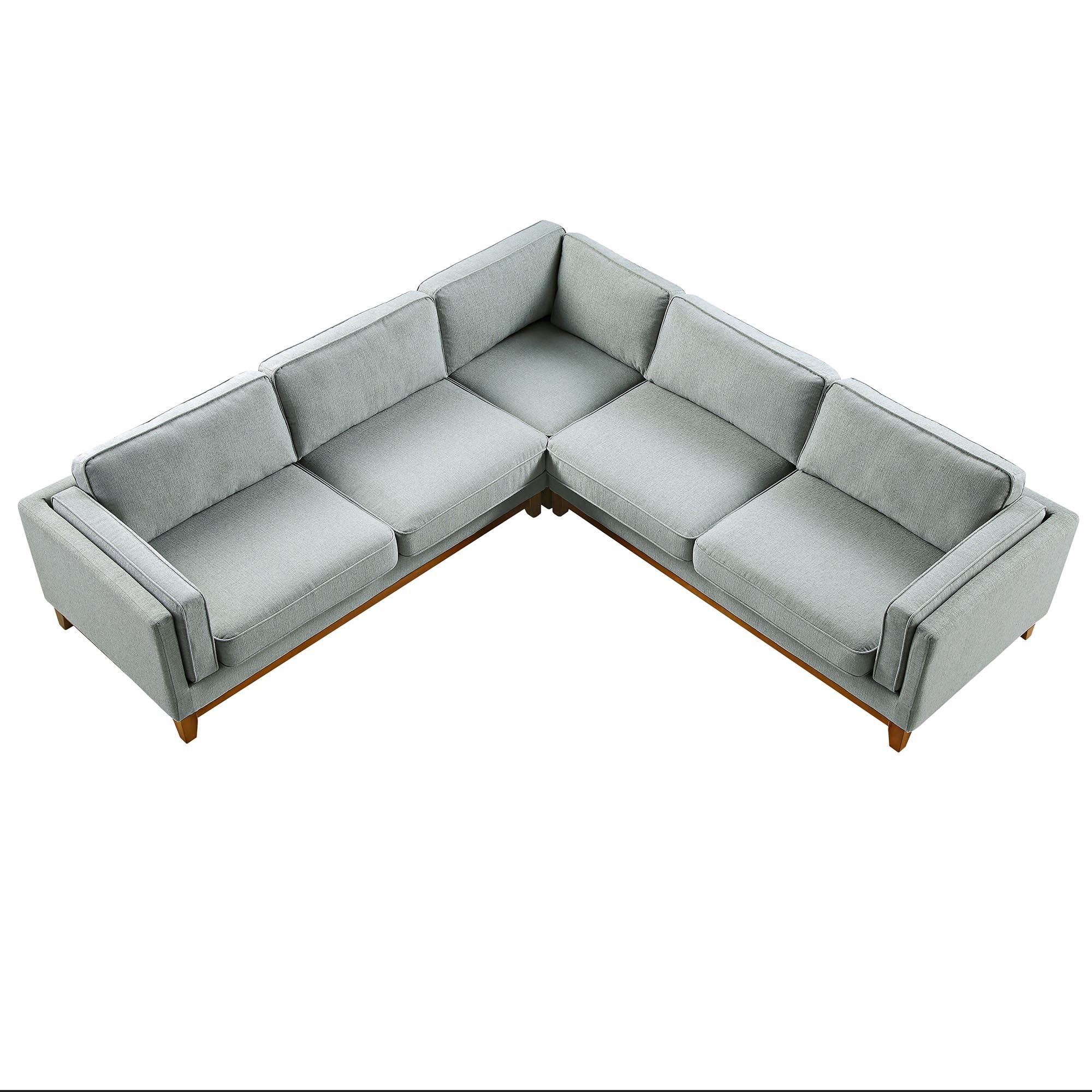 Dipley Sage Woven Fabric Grande Corner Sofa - Image 7