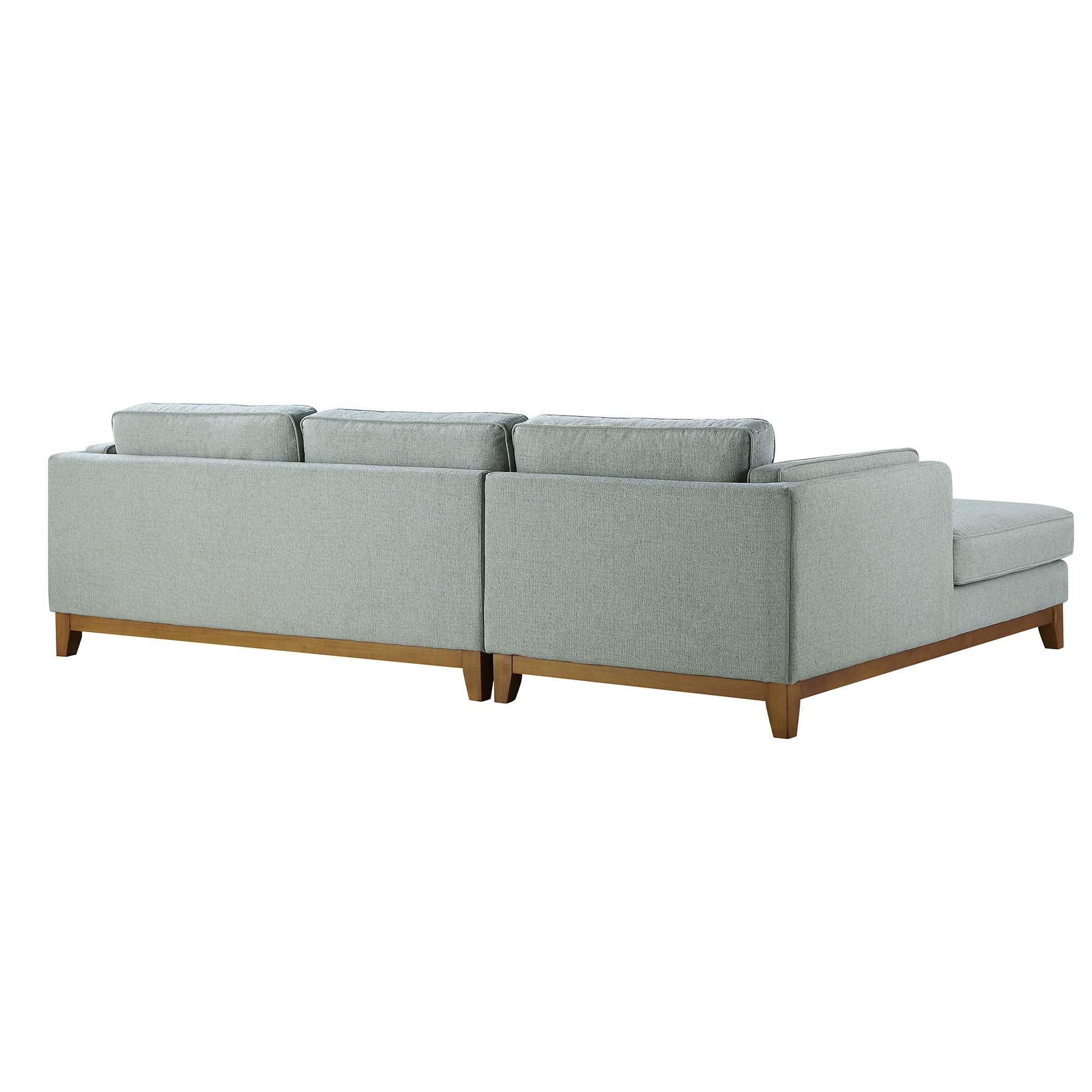 Dipley Sage Woven Fabric Sofa, Grande Chaise Sofa Left Hand Facing - Image 11