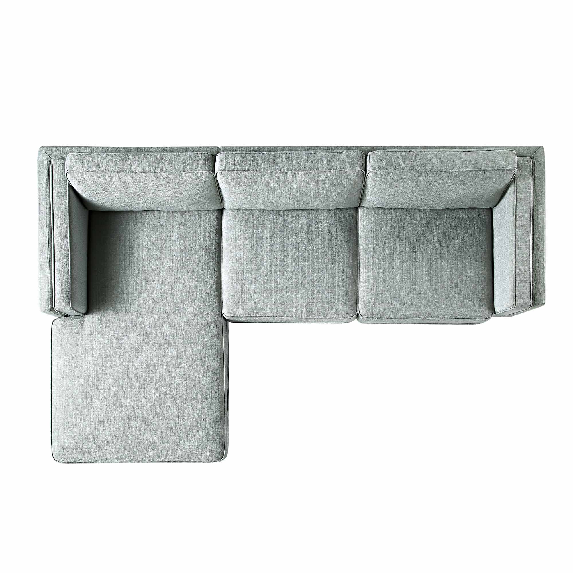 Dipley Sage Woven Fabric Sofa, Grande Chaise Sofa Left Hand Facing - Image 8