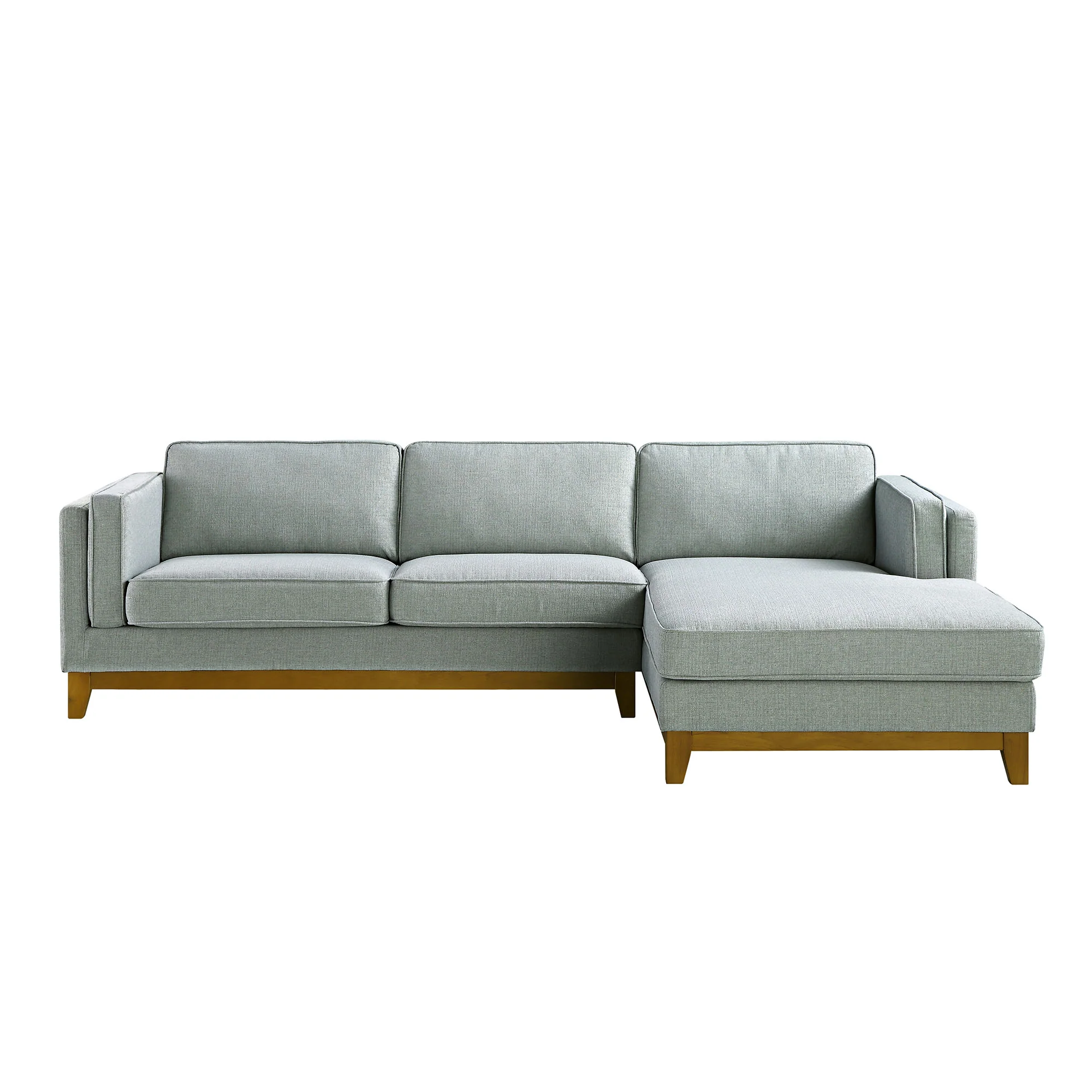 Dipley Sage Woven Fabric Sofa, Grande Chaise Sofa Right Hand Facing - Image 5