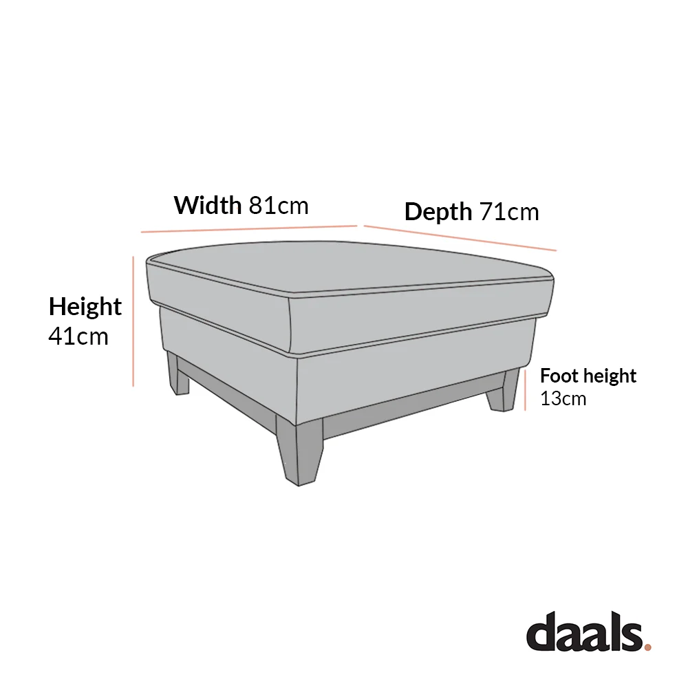 Dipley Beige Boucle Fabric Storage Footstool - Image 8