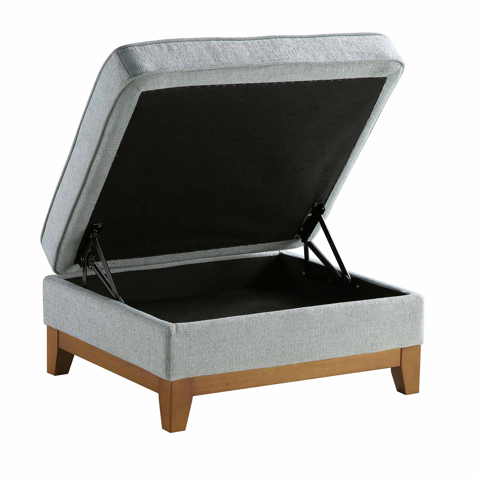 Dipley Sage Woven Fabric Storage Footstool - Image 9