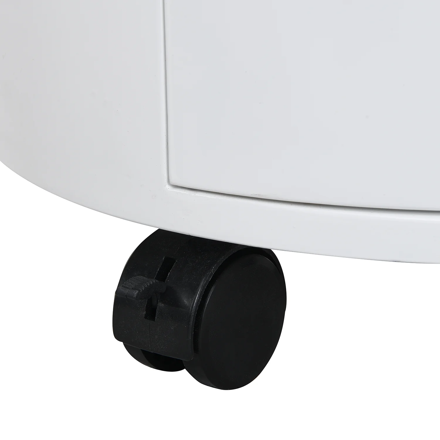 DOLIO Drum Chest Bedside Table, Barrel Side Table with Drawers High Gloss White 3 Drawer - Image 8