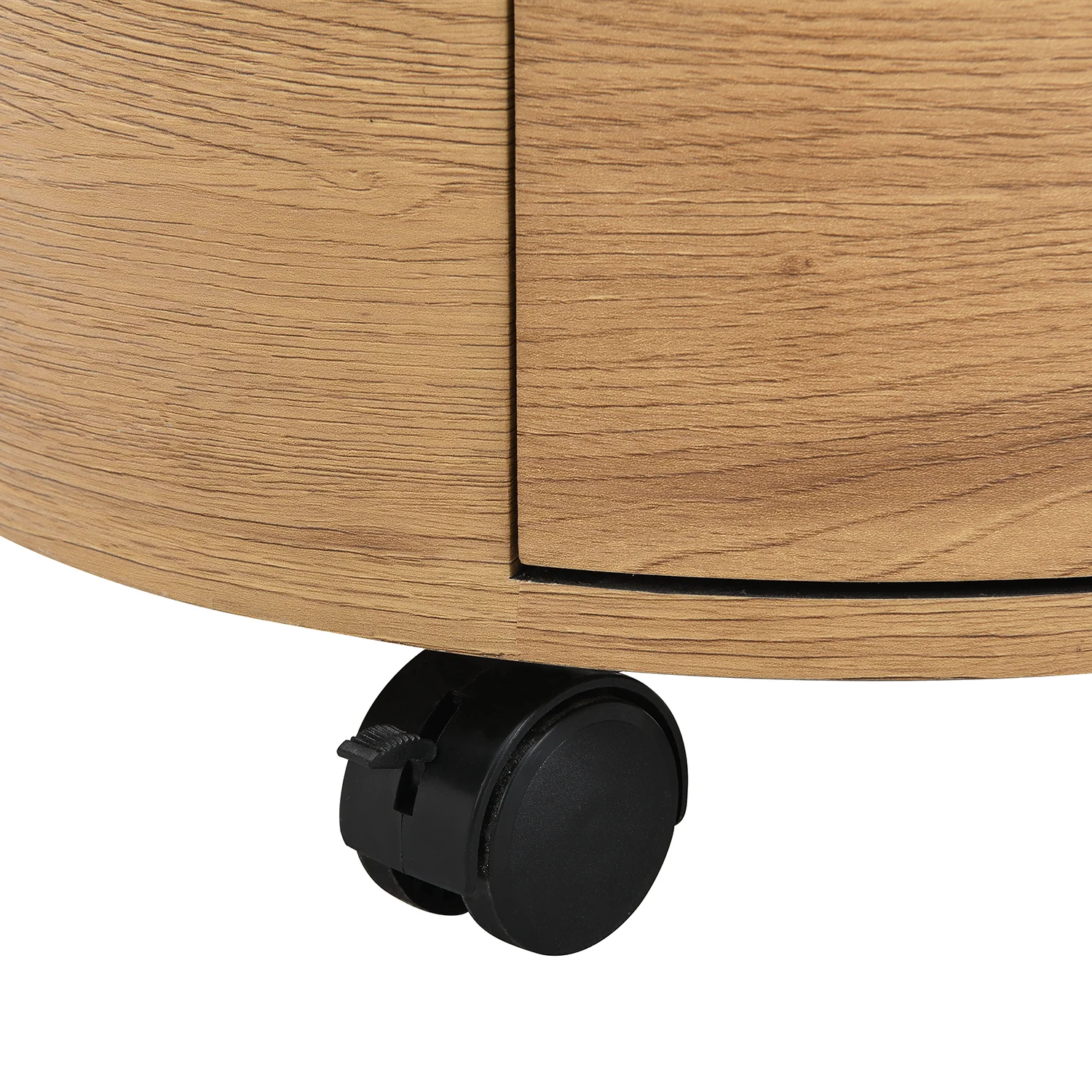 DOLIO Drum Chest Bedside Table, Barrel Side Table with Drawers Oak 3 Drawer - Image 10